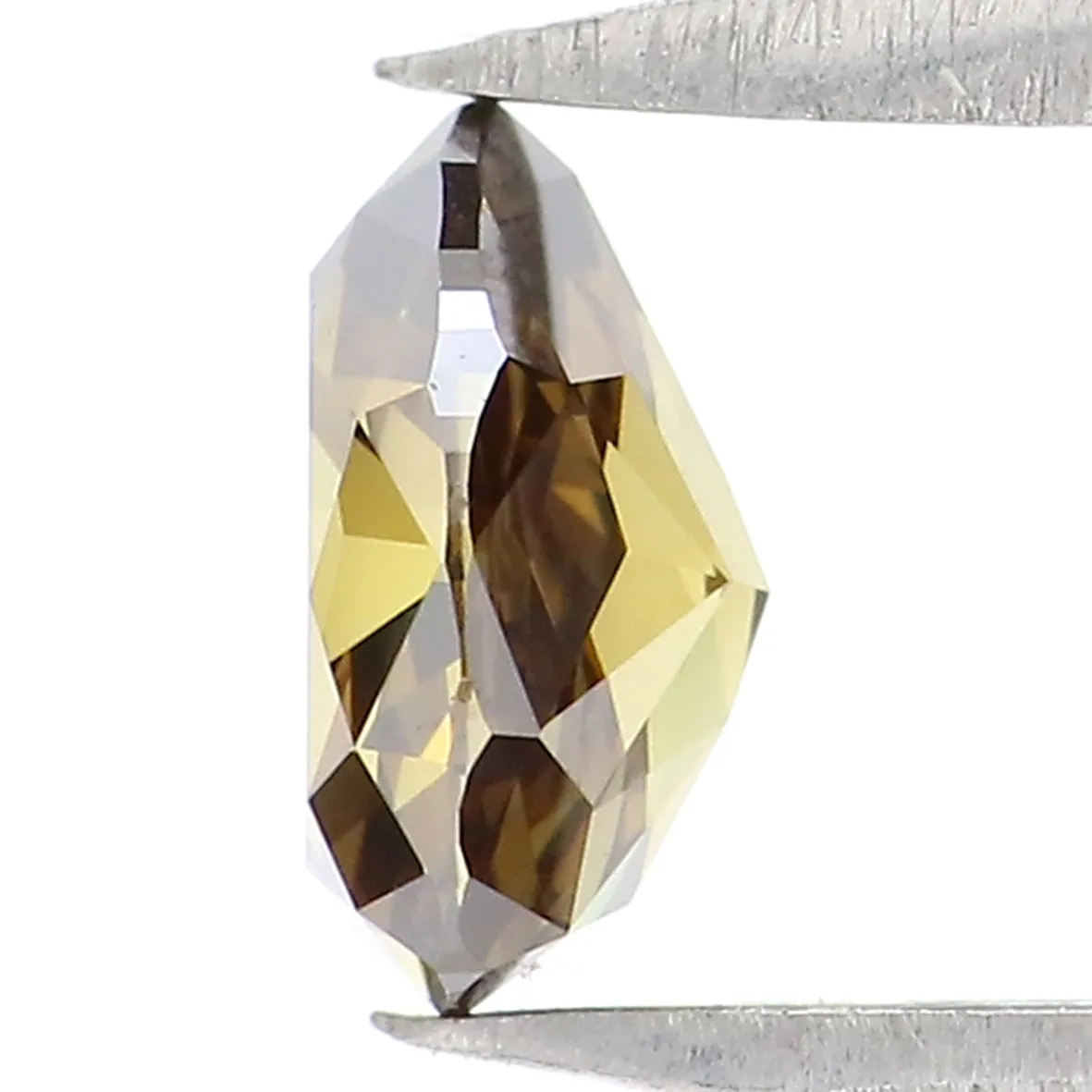 0.68 CT Natural Loose Pear Shape Diamond Yellow Green Color Pear Shape Diamond 6.15 MM Natural Loose Diamond Pear Rose Cut Diamo