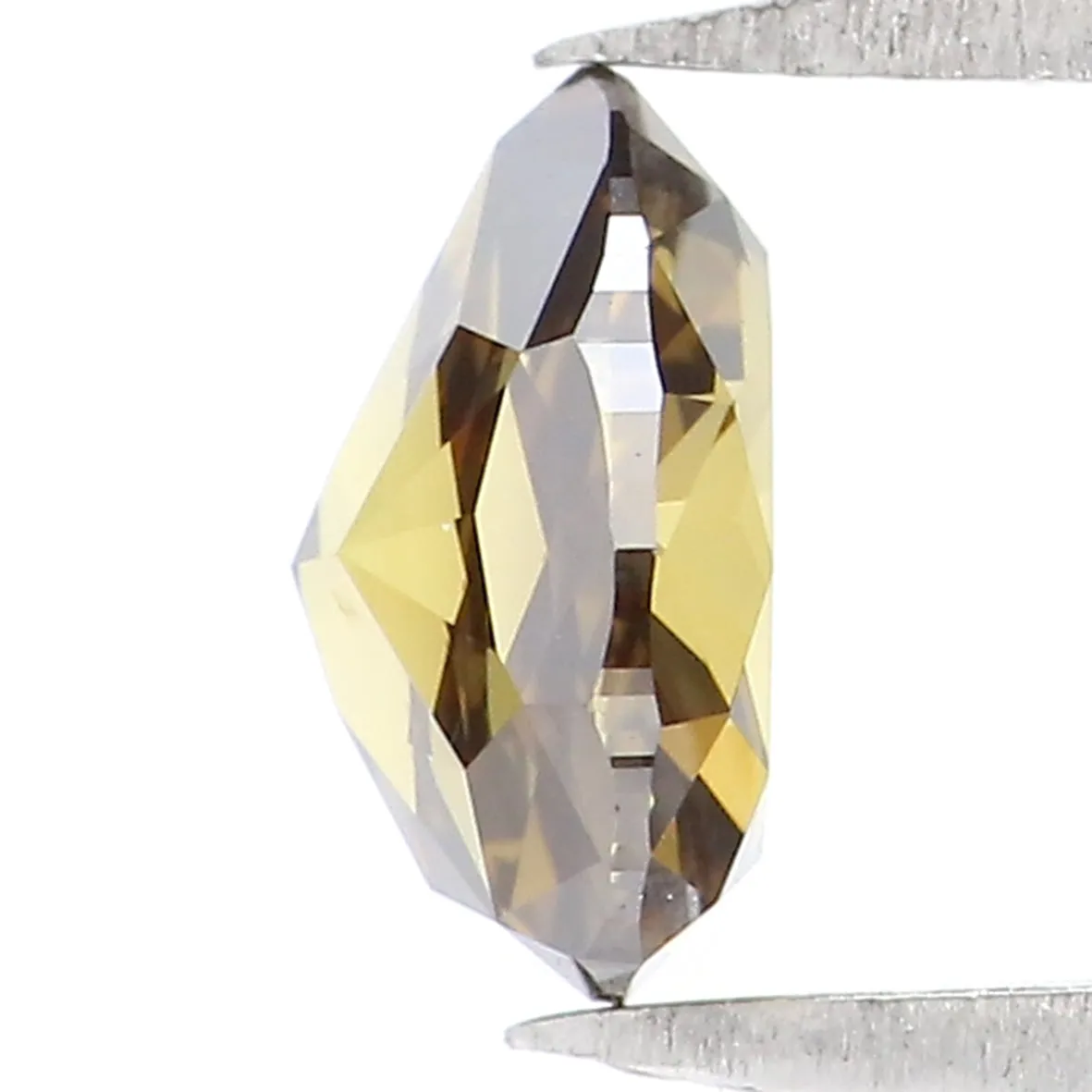 0.68 CT Natural Loose Pear Shape Diamond Yellow Green Color Pear Shape Diamond 6.15 MM Natural Loose Diamond Pear Rose Cut Diamo