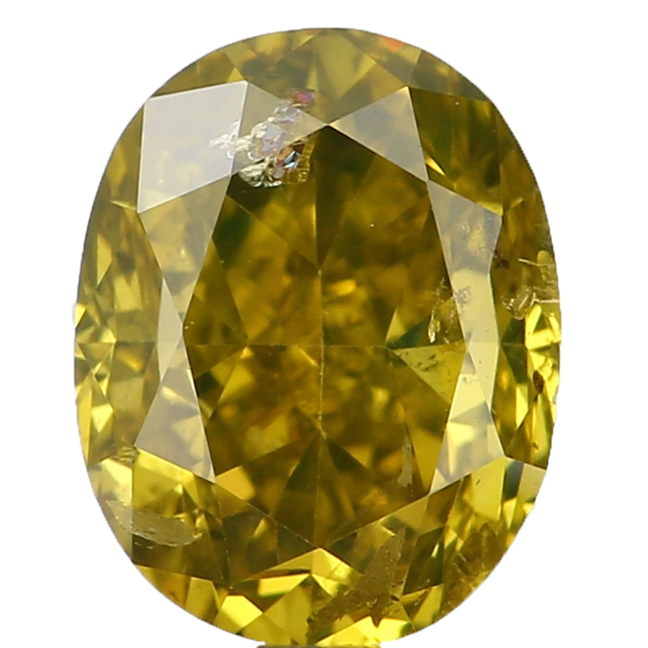 0.73 CT Natural Loose Oval Shape Diamond Yellow Color Oval Shape Diamond 5.70 MM Natural Loose Green Color Oval Brilliant Cut Di