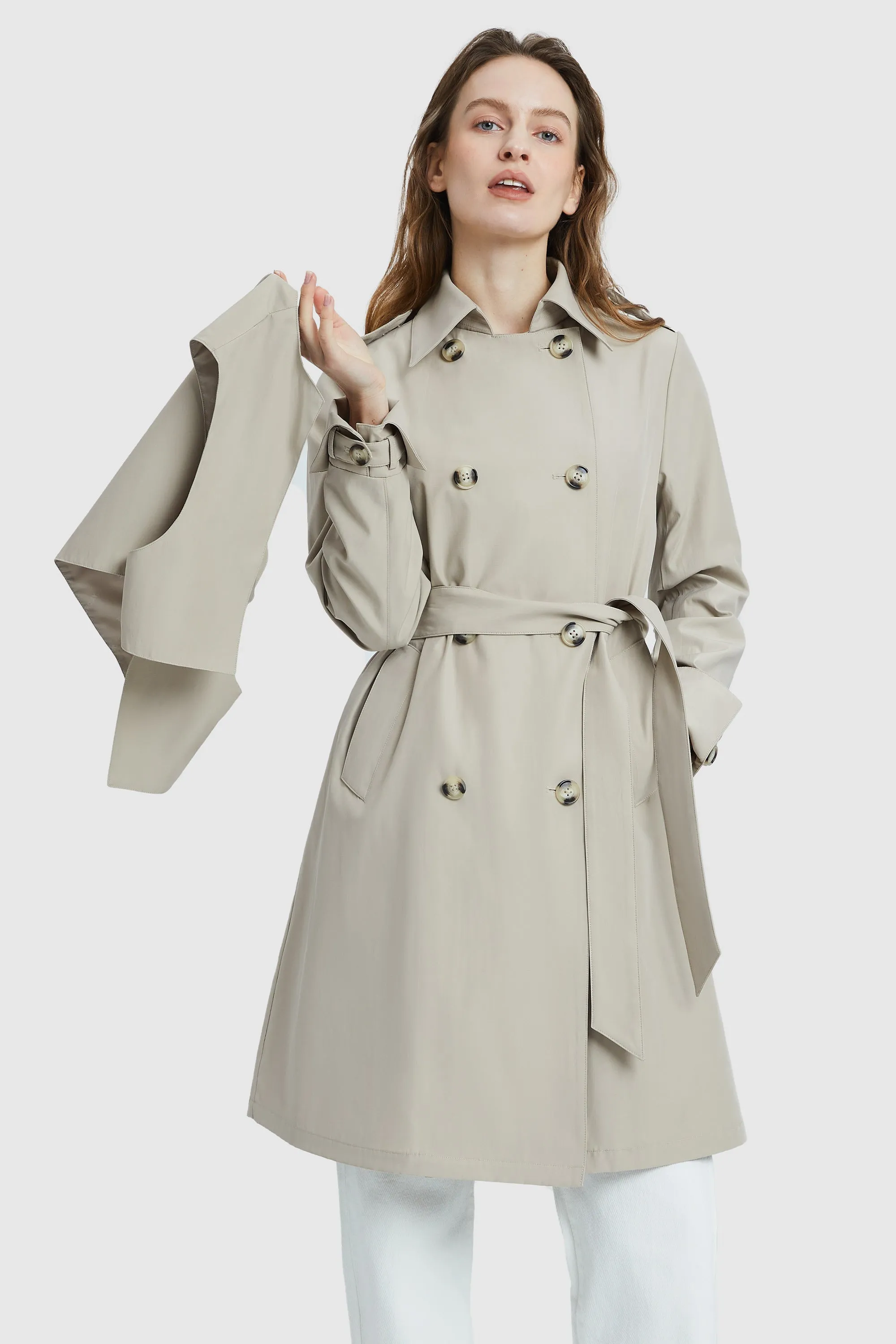 3/4 Trench with Removable Vest