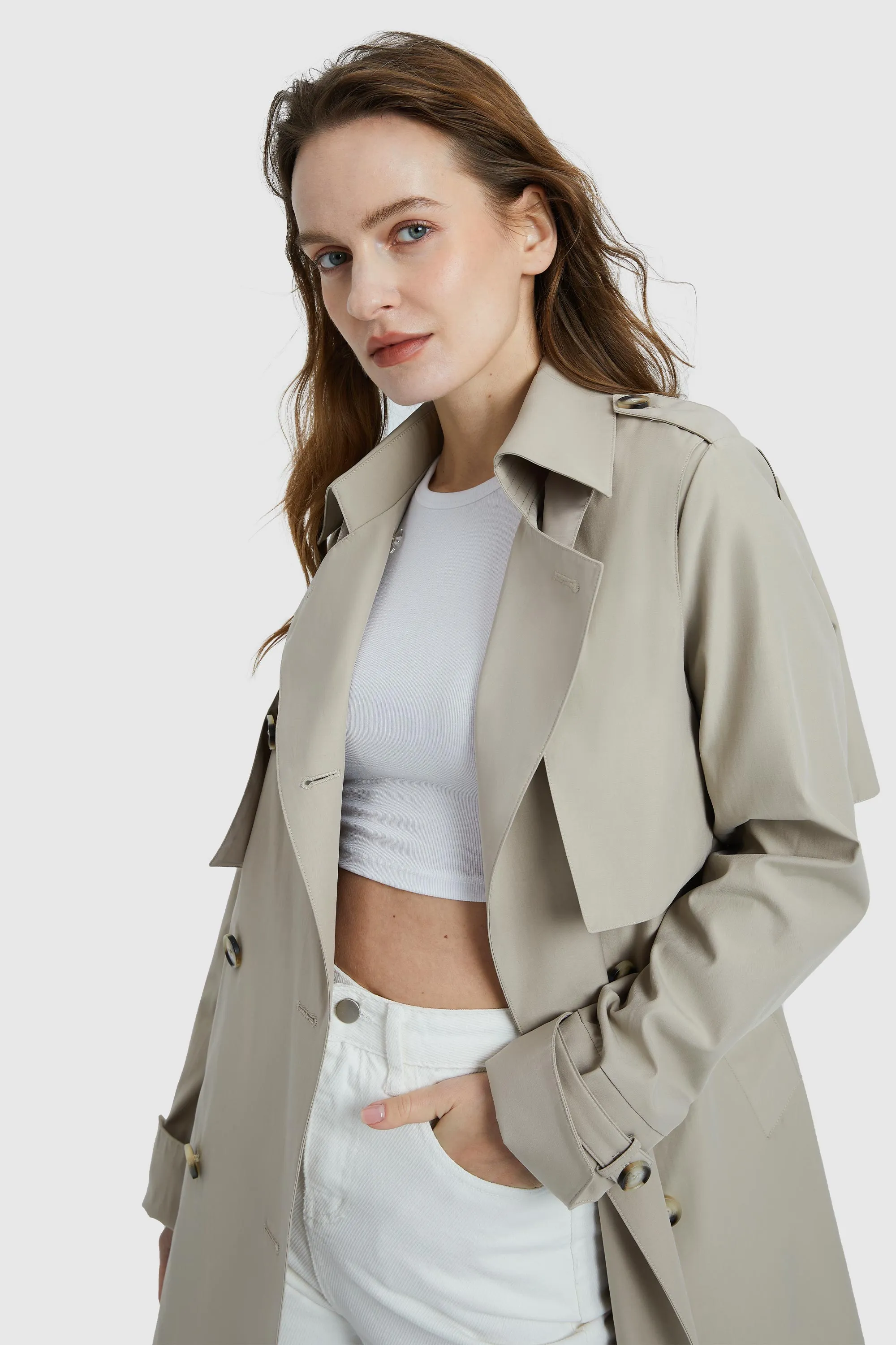 3/4 Trench with Removable Vest