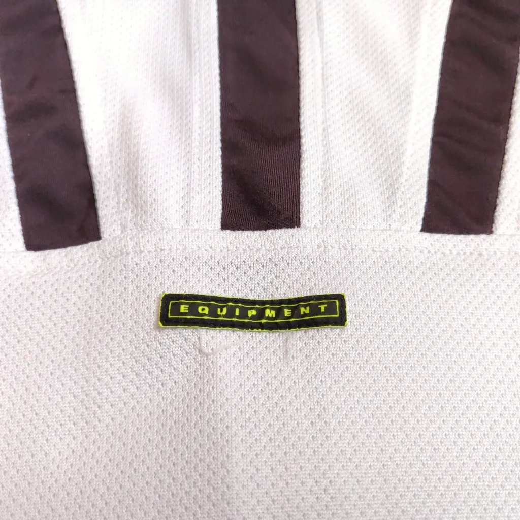 90s brown Adidas Eqt polo shirt