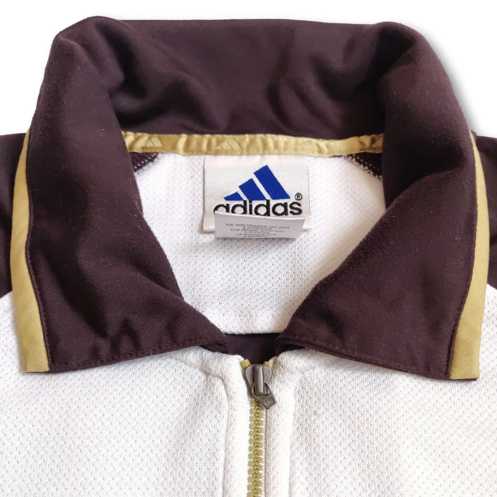 90s brown Adidas Eqt polo shirt