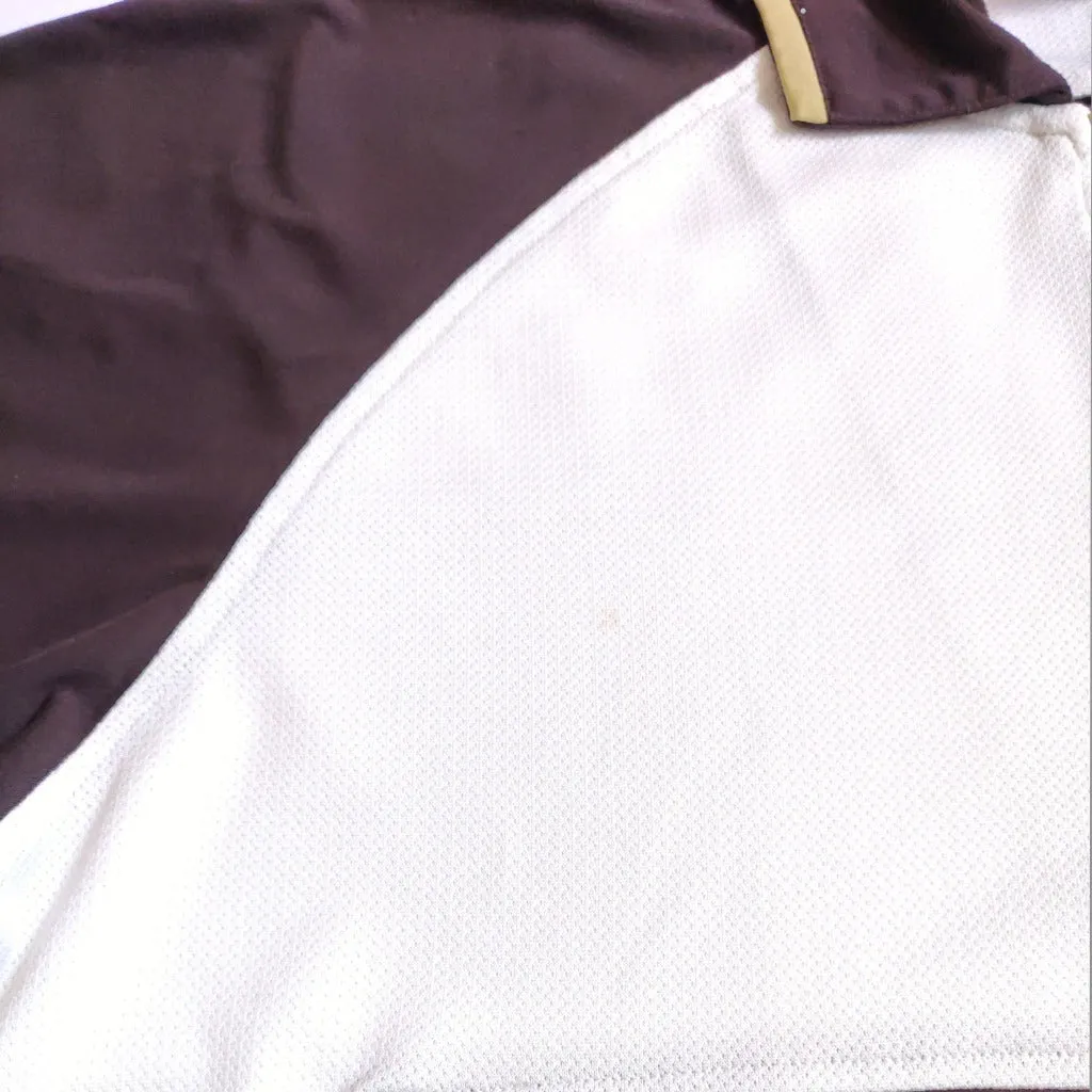 90s brown Adidas Eqt polo shirt