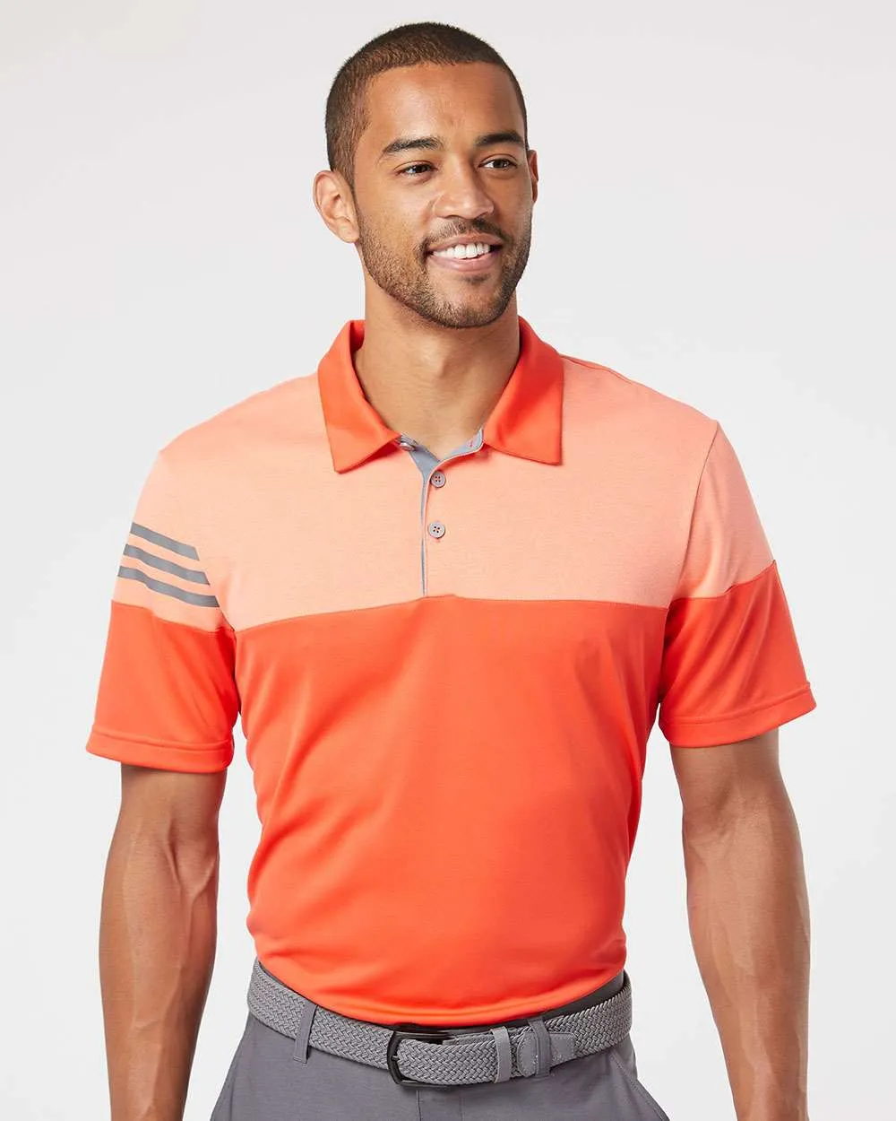 Adidas Heather 3Stripes Block Polo