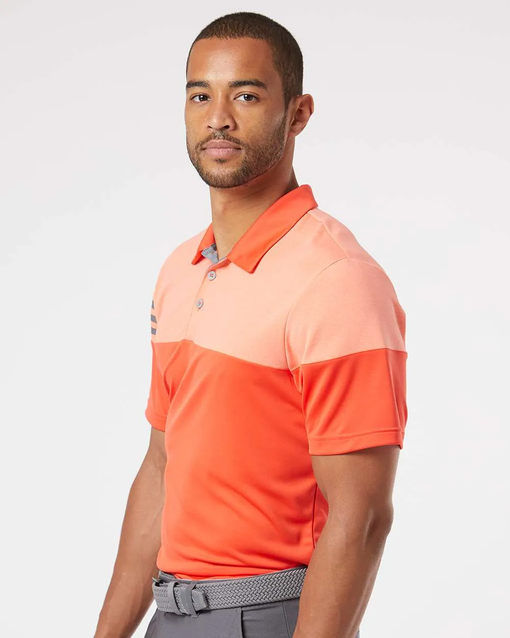 Adidas Heather 3Stripes Block Polo