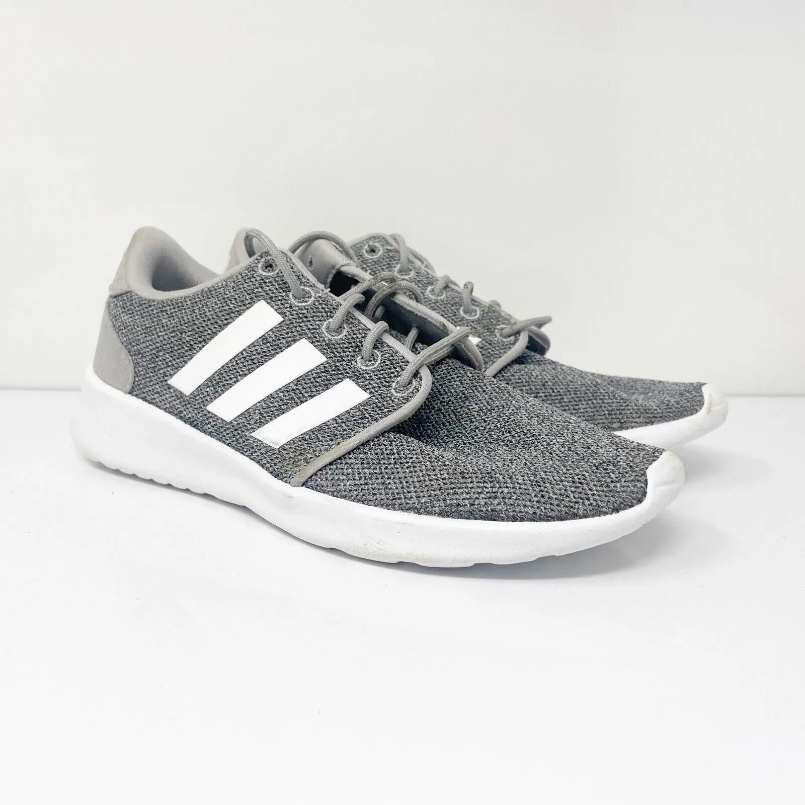 Adidas Womens Cloudfoam QT Racer FX3427 Gray Running Shoes Sneakers Size 6.5