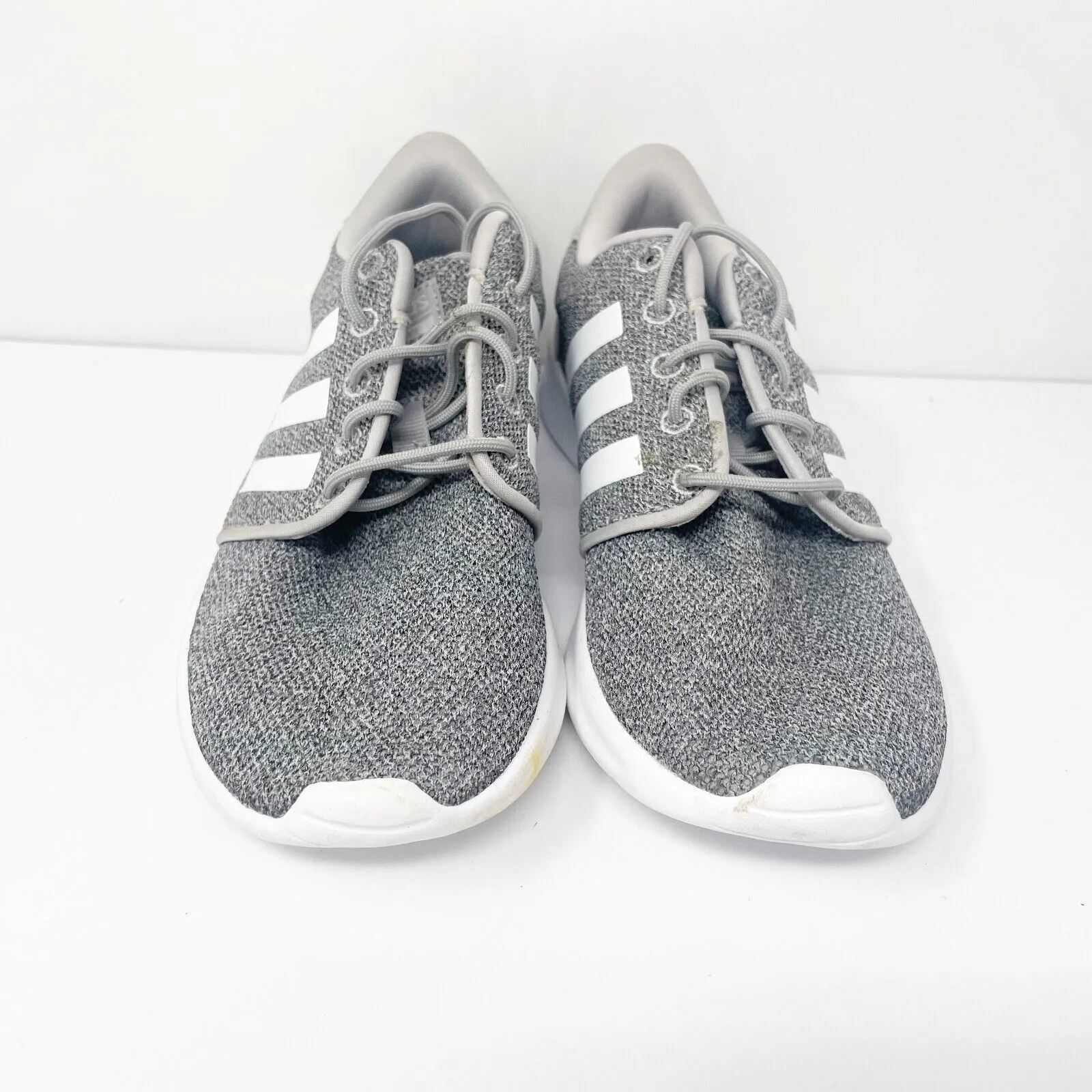 Adidas Womens Cloudfoam QT Racer FX3427 Gray Running Shoes Sneakers Size 6.5