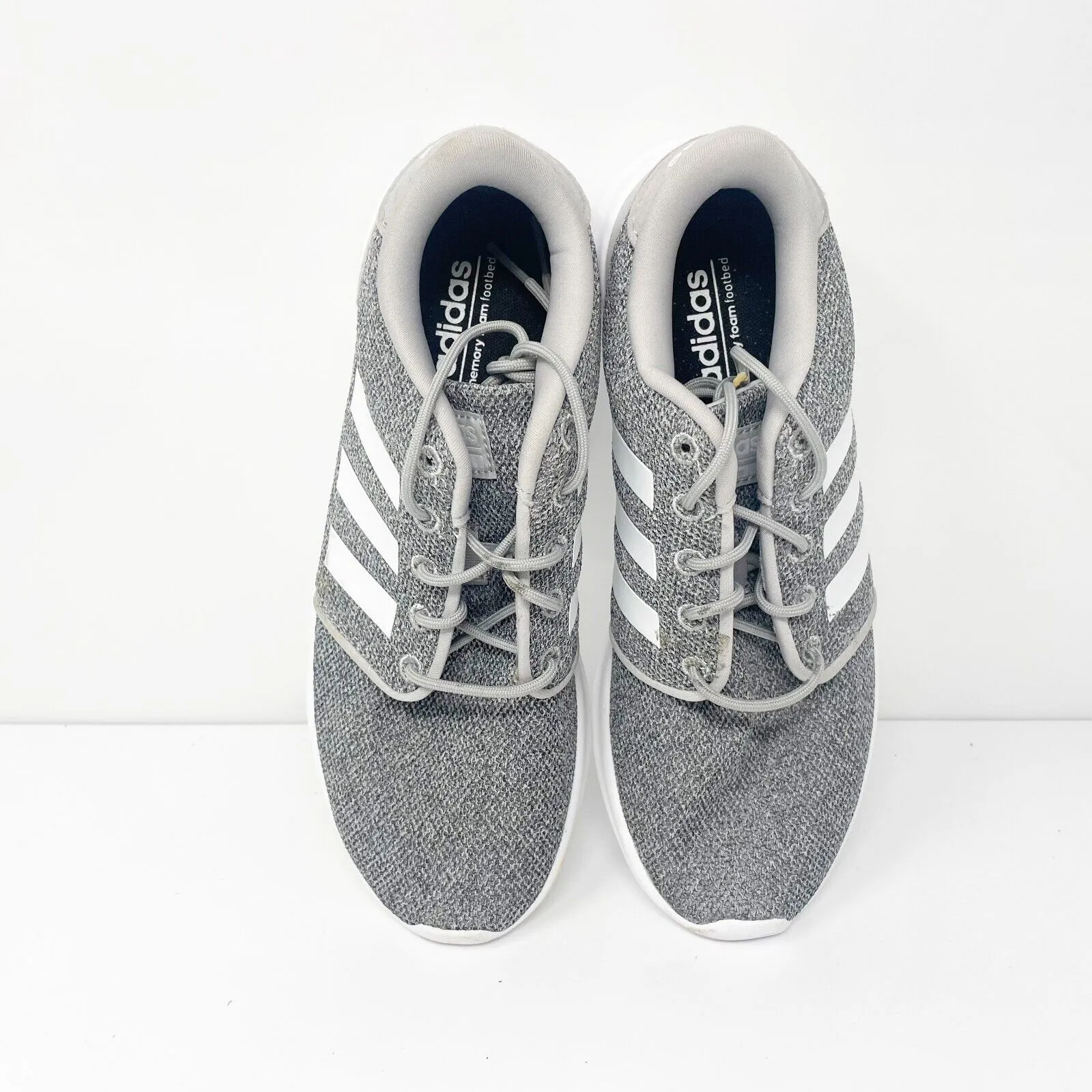 Adidas Womens Cloudfoam QT Racer FX3427 Gray Running Shoes Sneakers Size 6.5