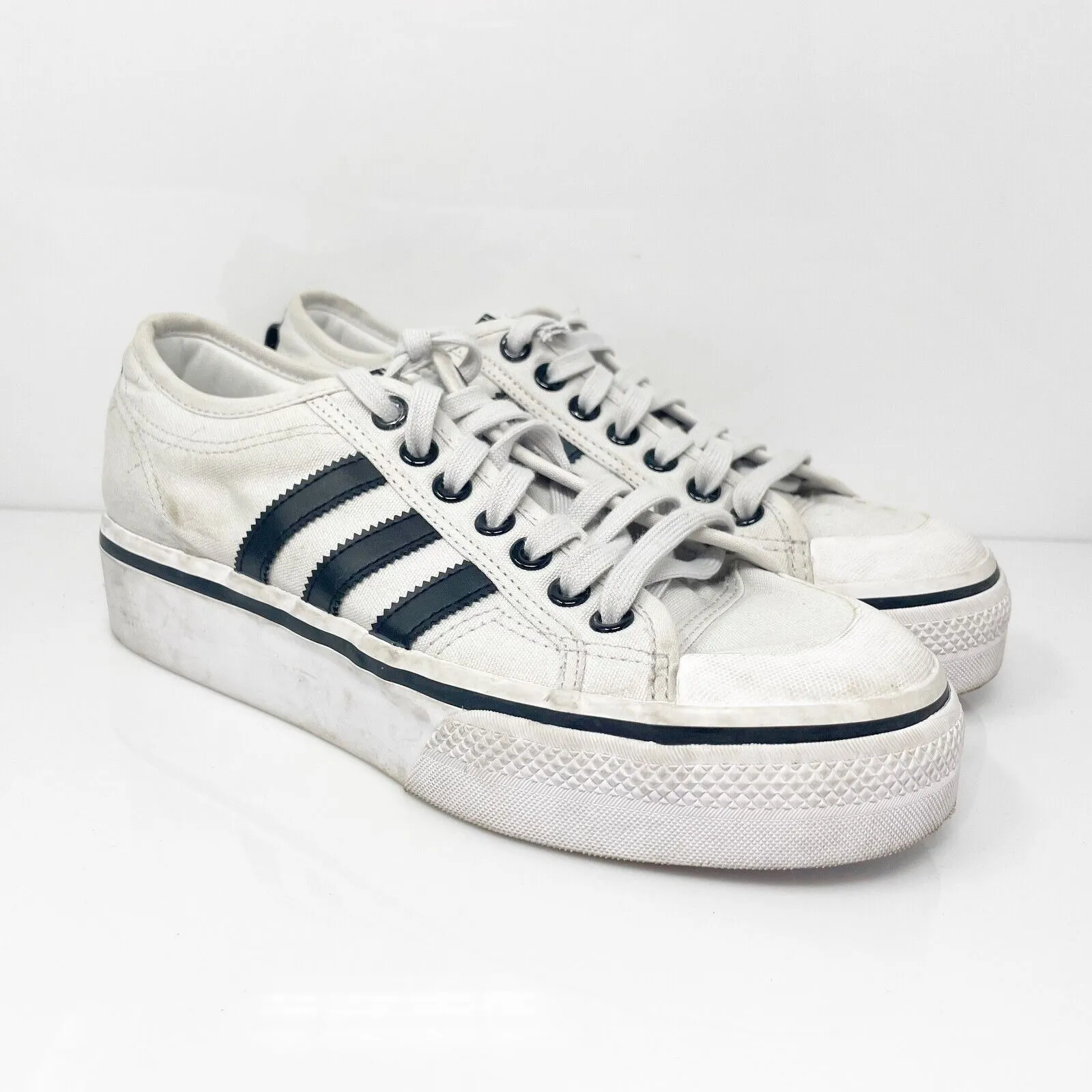 Adidas Womens Nizza Platform GX2020 White Casual Shoes Sneakers Size 10.5