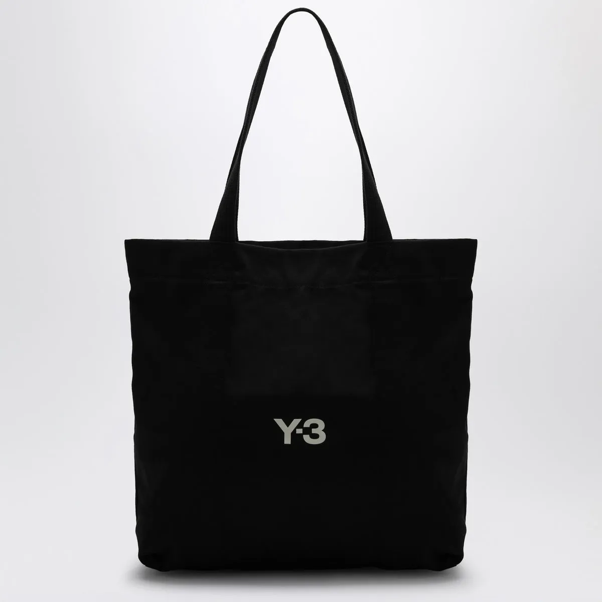 Adidas Y 3    Adidas Y 3 Black Cotton Tote Bag With Logo