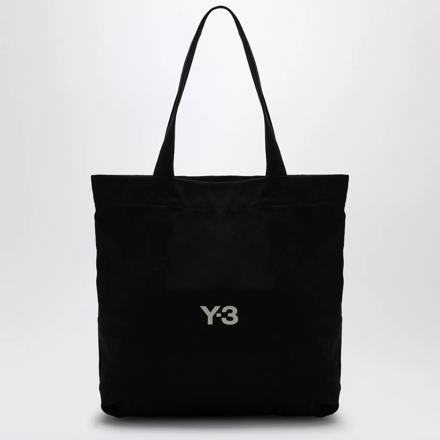 Adidas Y 3    Adidas Y 3 Black Cotton Tote Bag With Logo