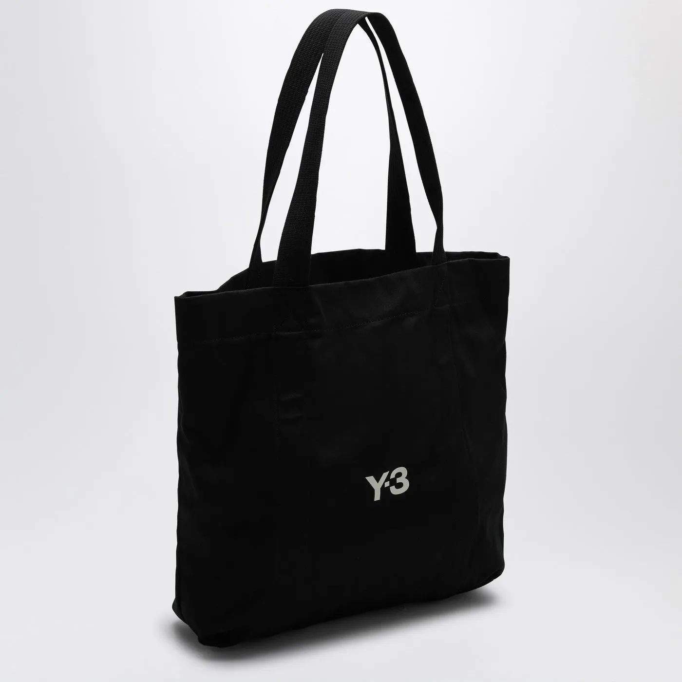 Adidas Y 3    Adidas Y 3 Black Cotton Tote Bag With Logo