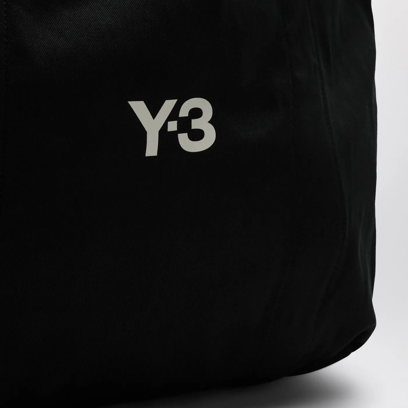 Adidas Y 3    Adidas Y 3 Black Cotton Tote Bag With Logo