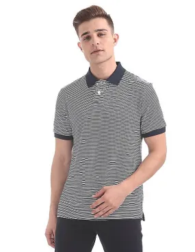 Aeropostale Nautical Stripe Polo Shirt