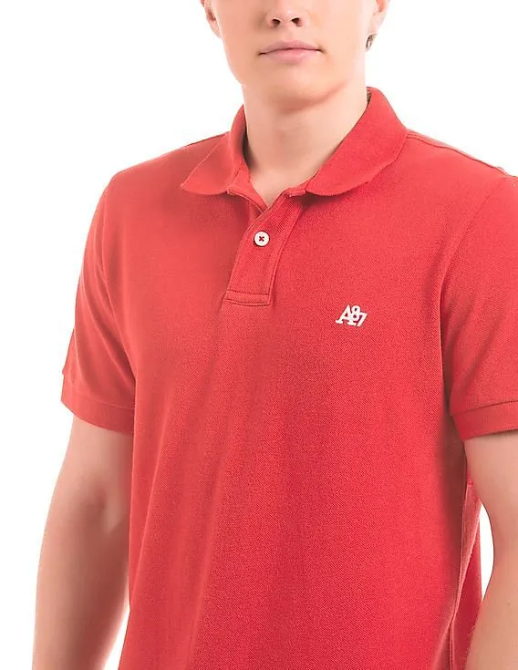 Aeropostale Solid Pique Polo Shirt