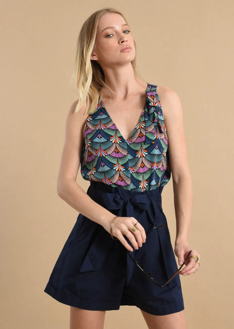 Alix Printed Bow Tank