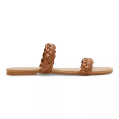 a.n.a Womens Dual Braid Slide Flat Sandals