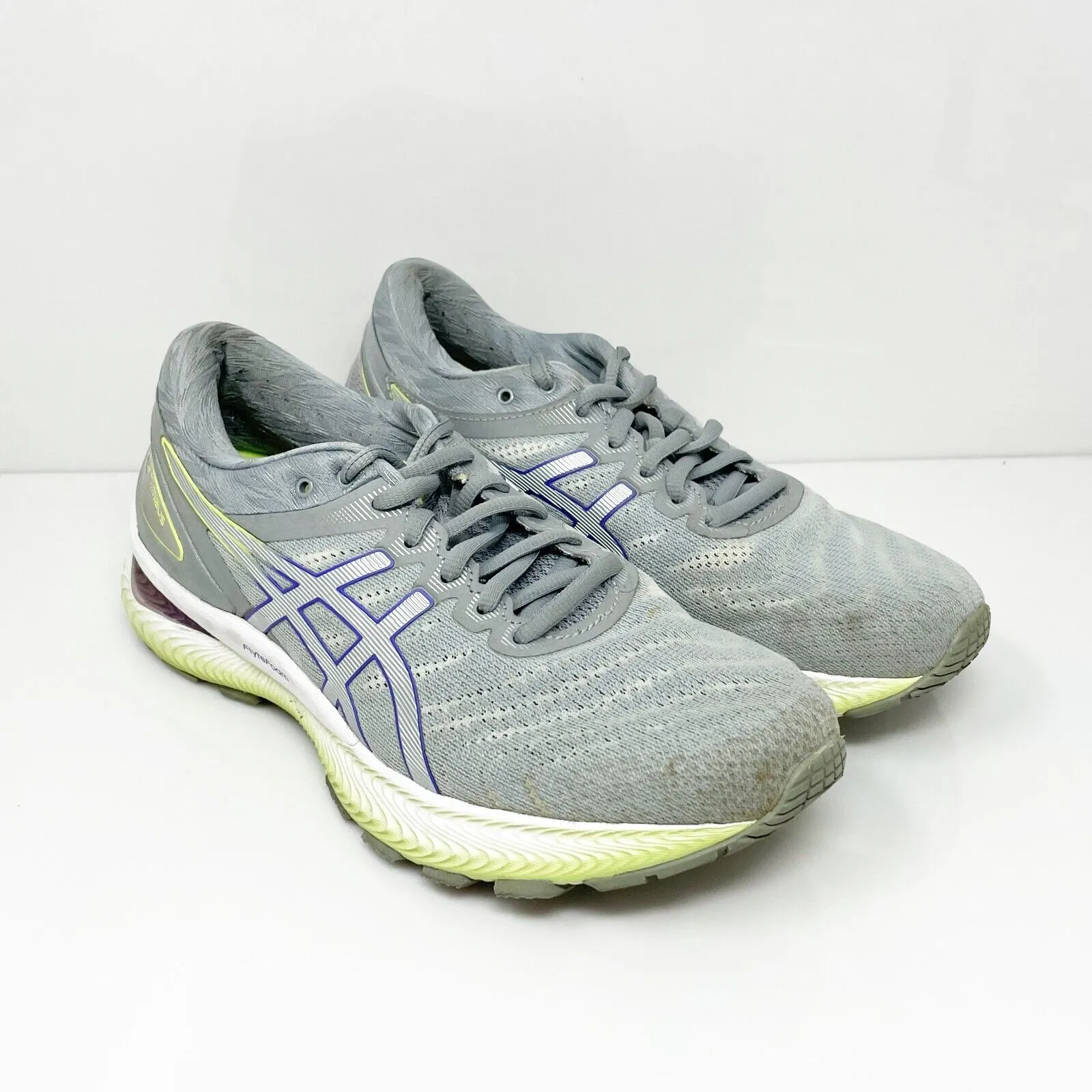 Asics Womens Gel Nimbus 22 1012A587 Gray Running Shoes Sneakers Size 8