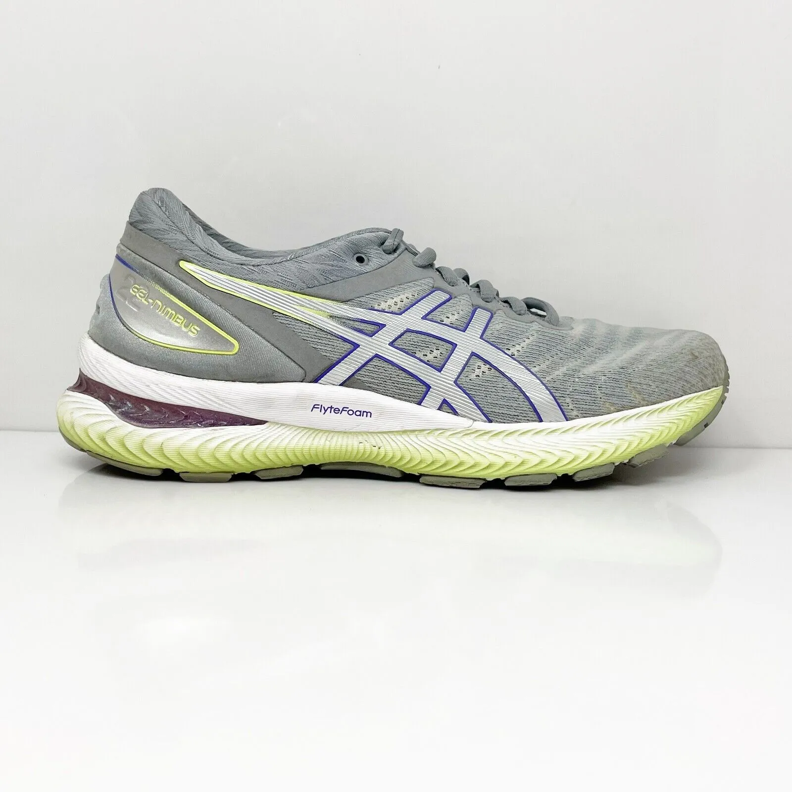 Asics Womens Gel Nimbus 22 1012A587 Gray Running Shoes Sneakers Size 8