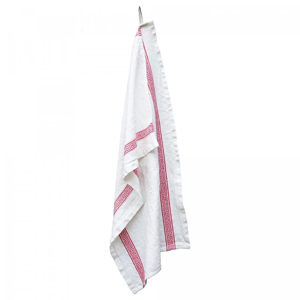 Astier De Villatte Greek Tea Towel Red