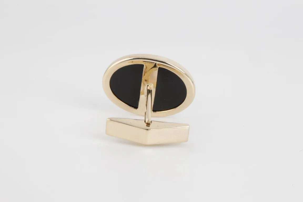 Avedon 14K Yellow Gold Black Onyx Cuff Links (7.80g.)