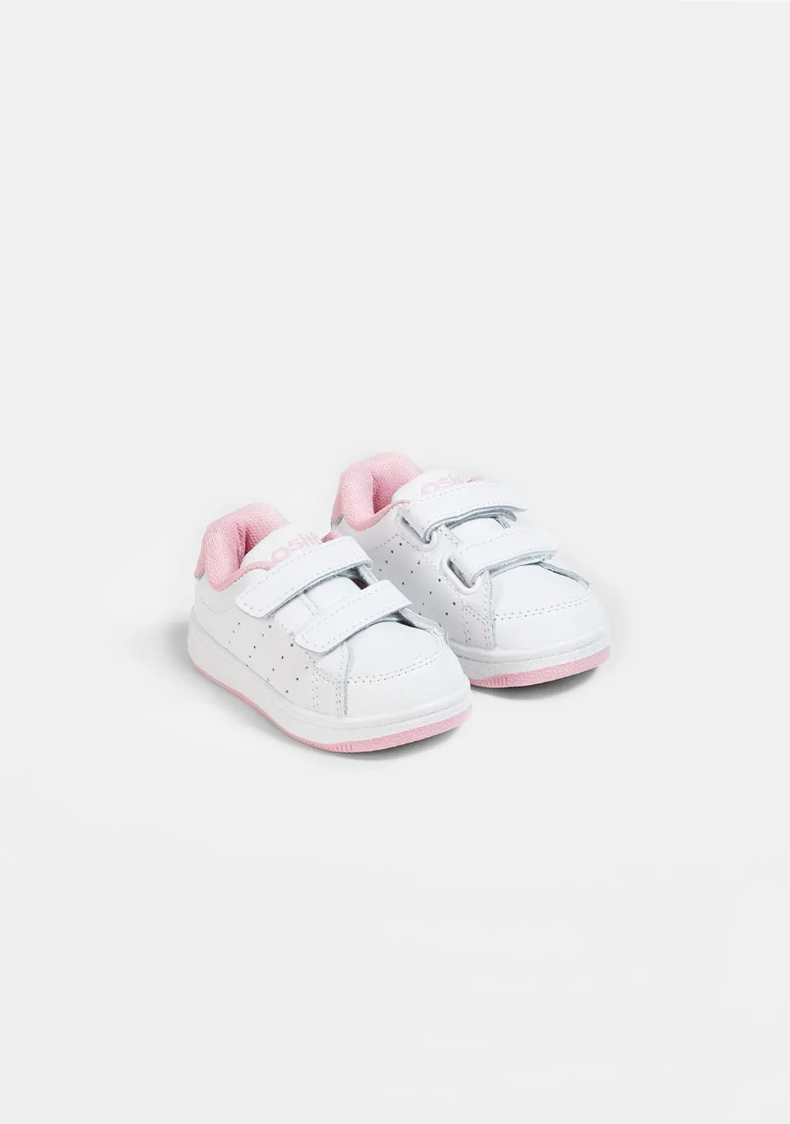 Babies Pink Washable Leather Trainers