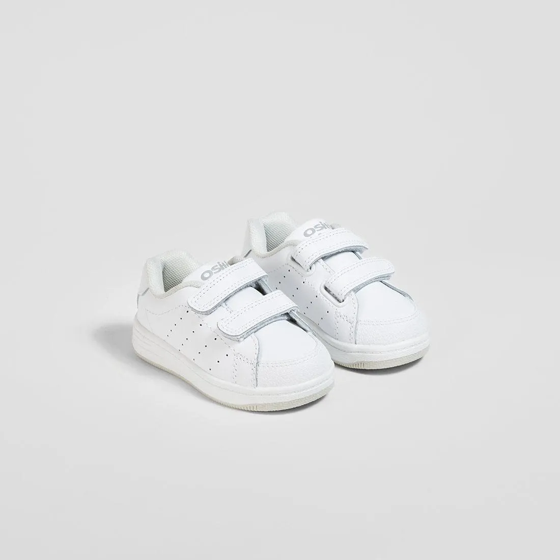 Babies White Washable Leather Trainers