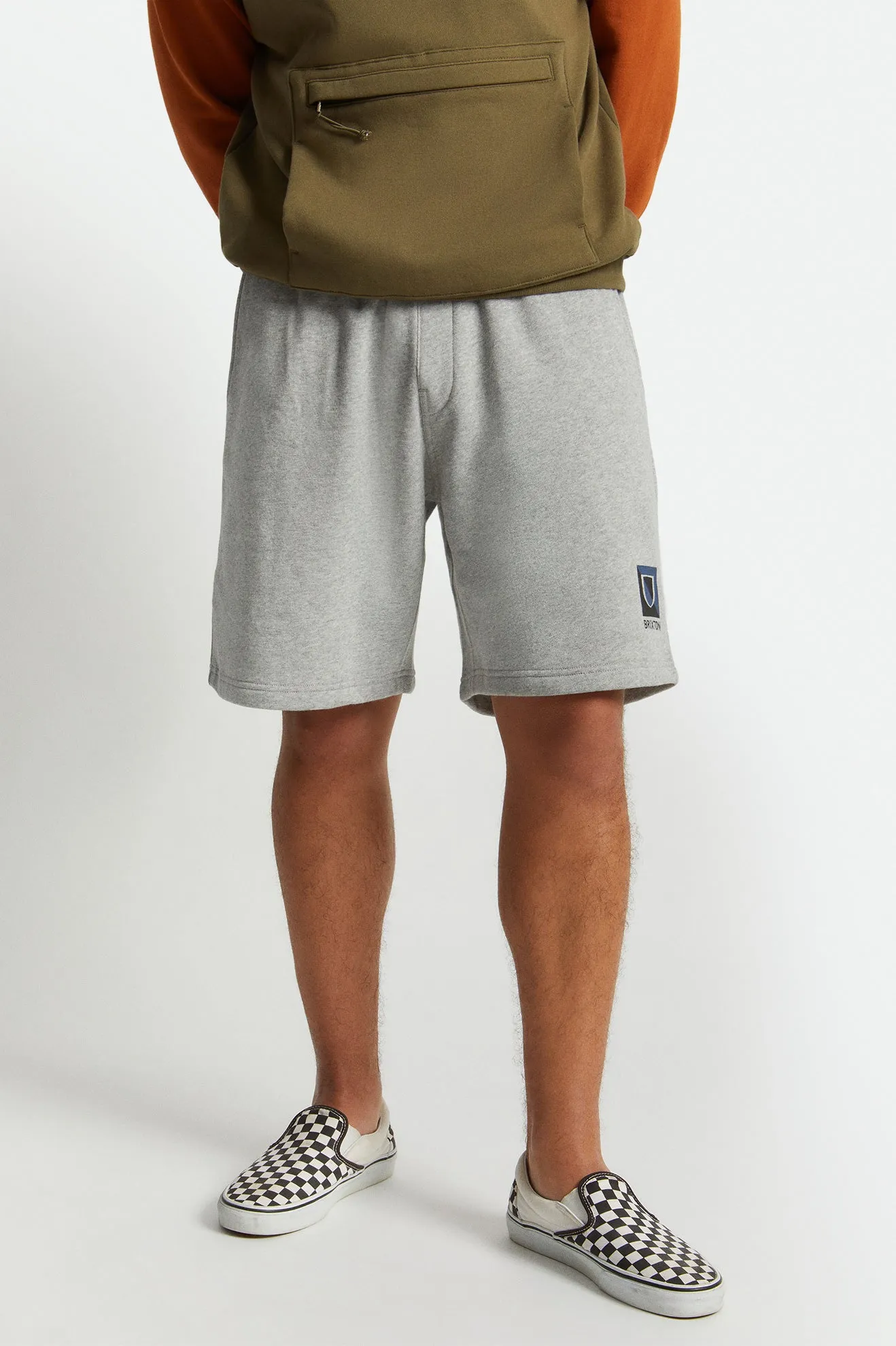 Beta Split Fleece Short - Heather Grey