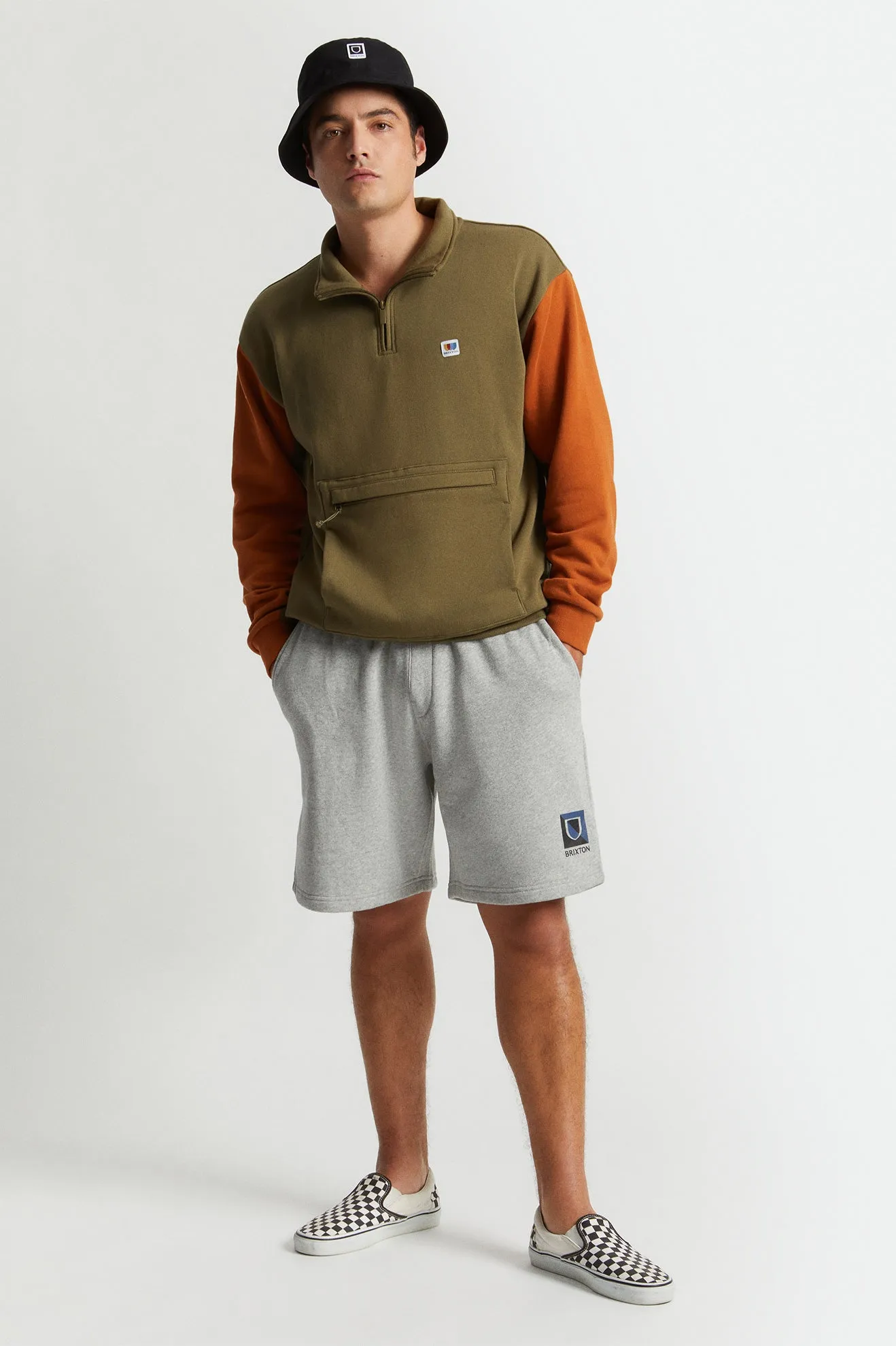 Beta Split Fleece Short - Heather Grey