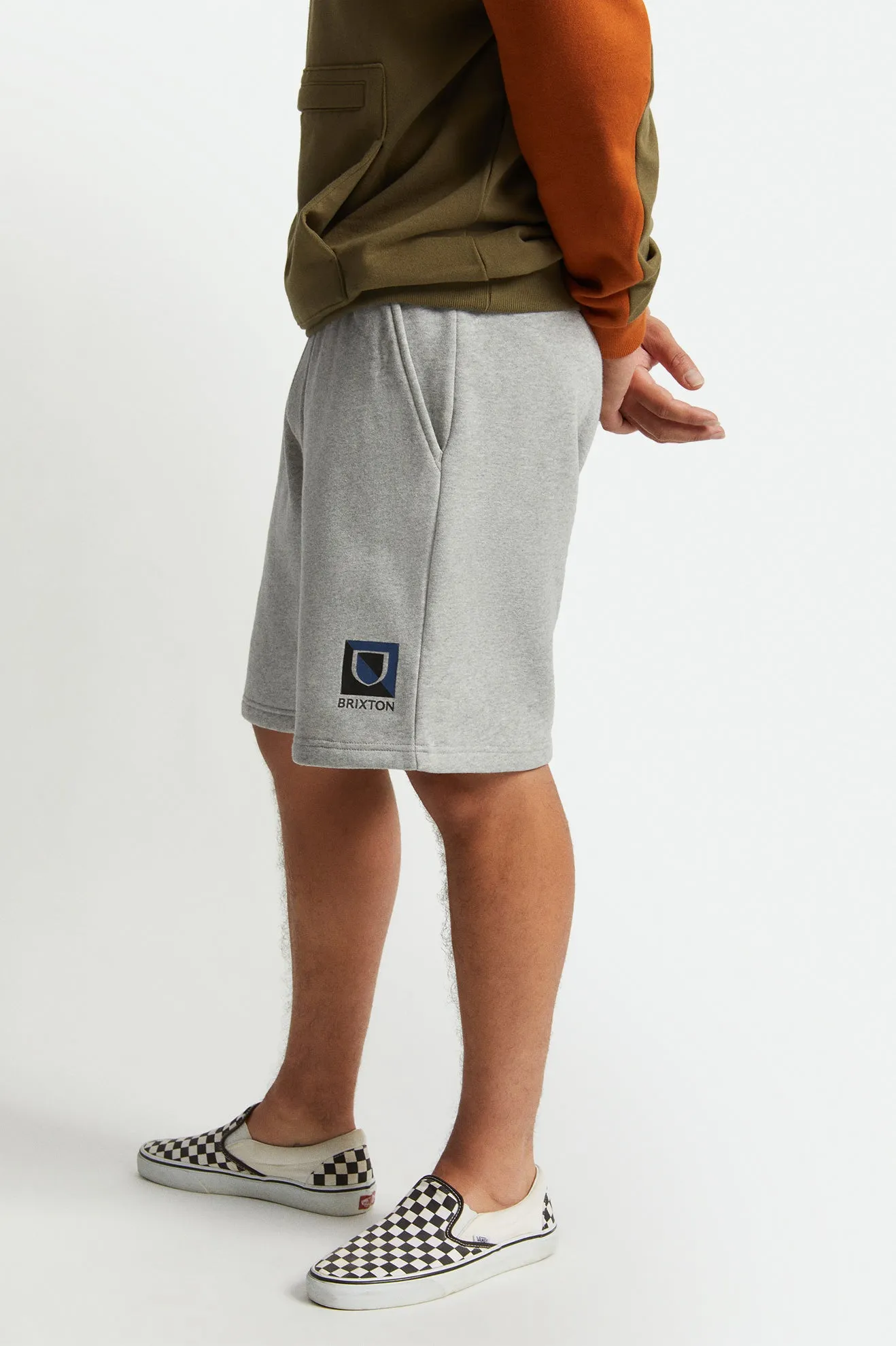 Beta Split Fleece Short - Heather Grey