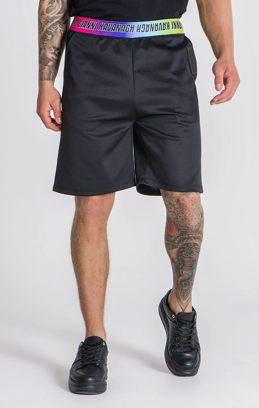 Black Chromatica Elastic Shorts