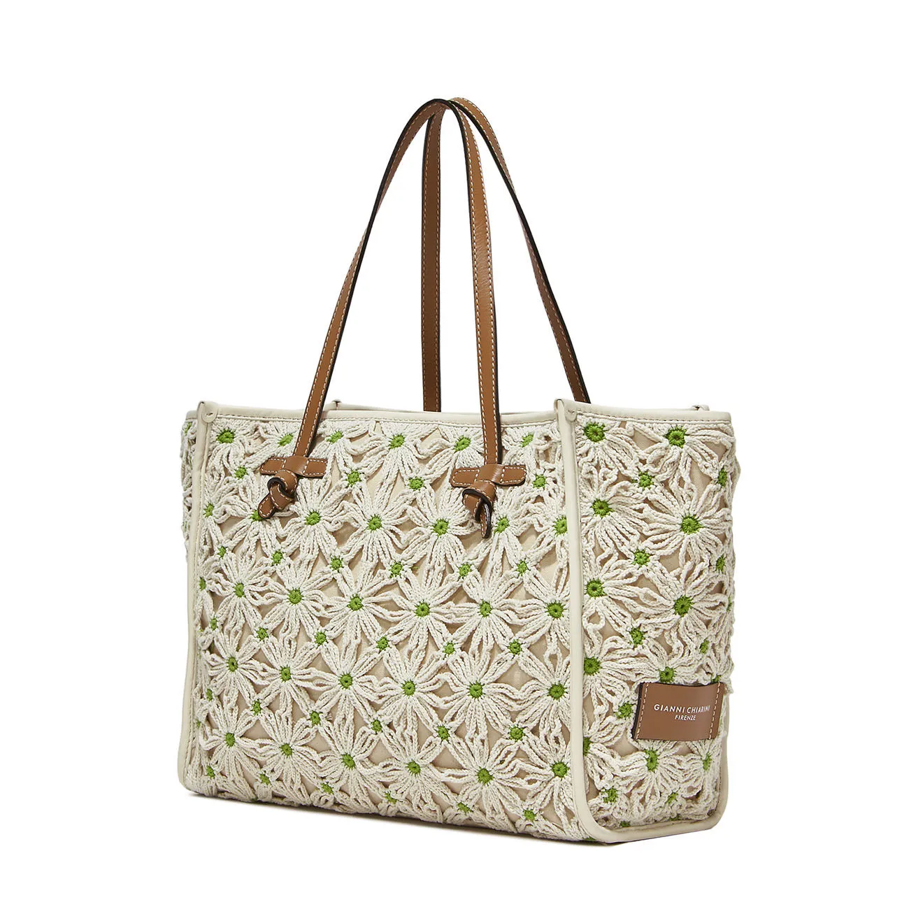 BORSA MARCELLA TESSUTO E PELLE Donna Apple Green