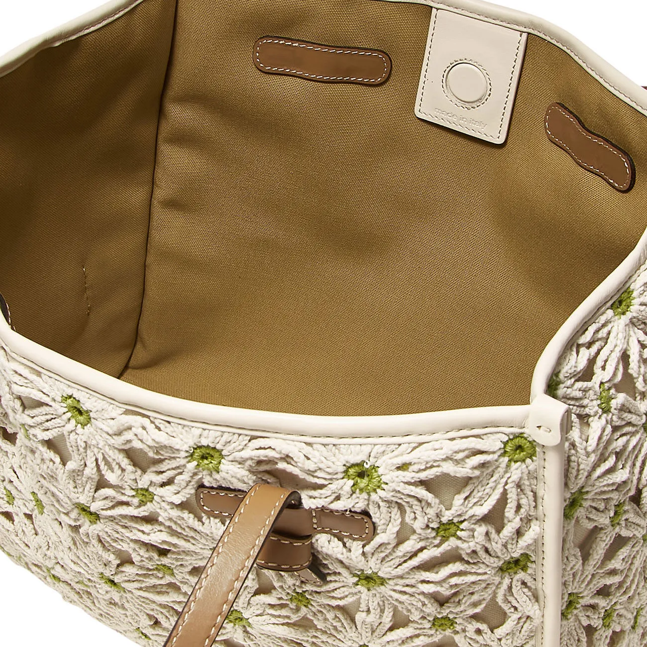 BORSA MARCELLA TESSUTO E PELLE Donna Apple Green