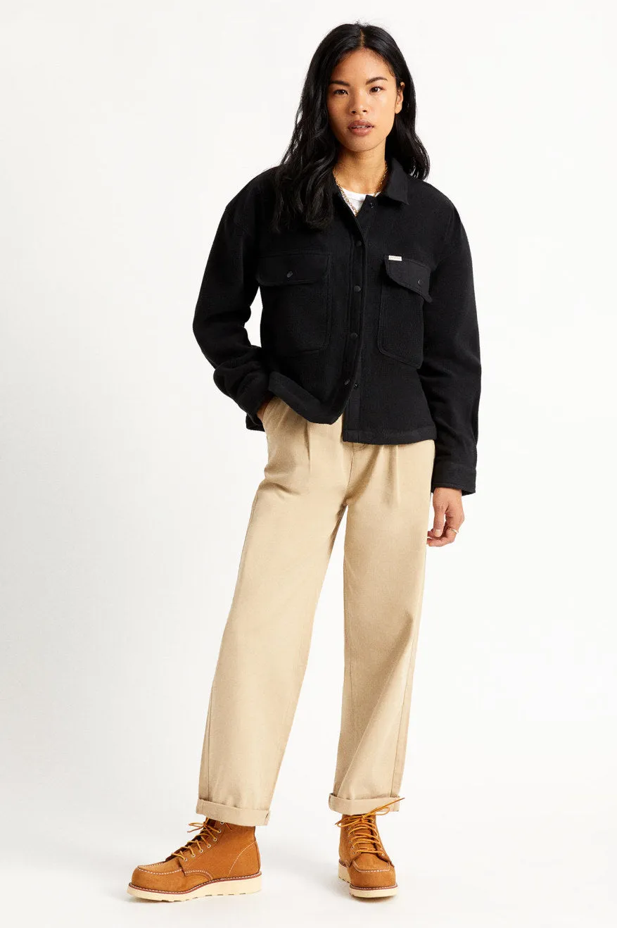 Bowery Women L/S Arctic Stretch Fleece - Black