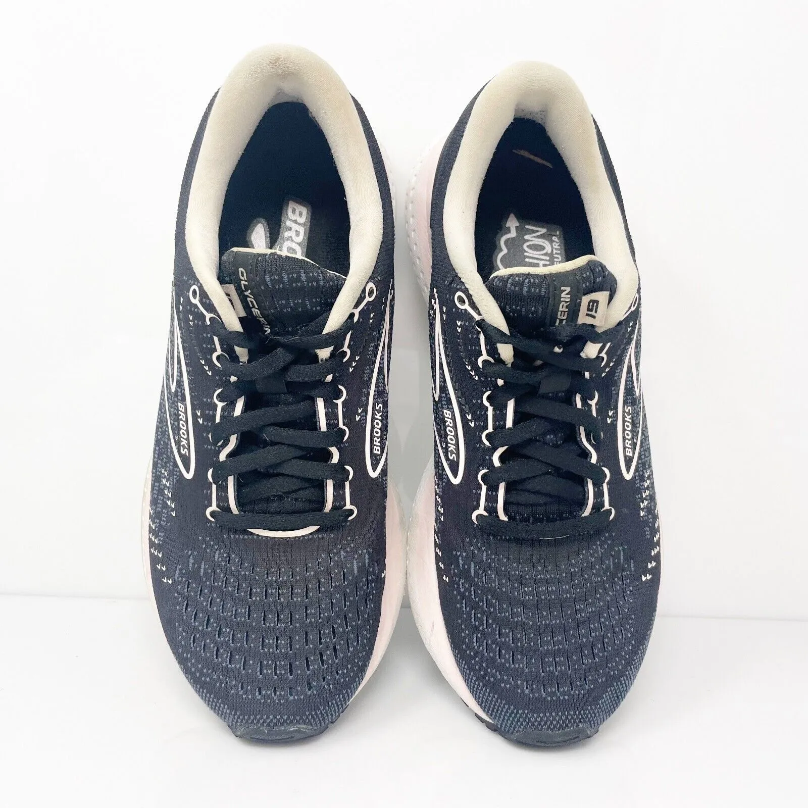 Brooks Womens Glycerin 19 1203431B086 Black Running Shoes Sneakers Size 8 B