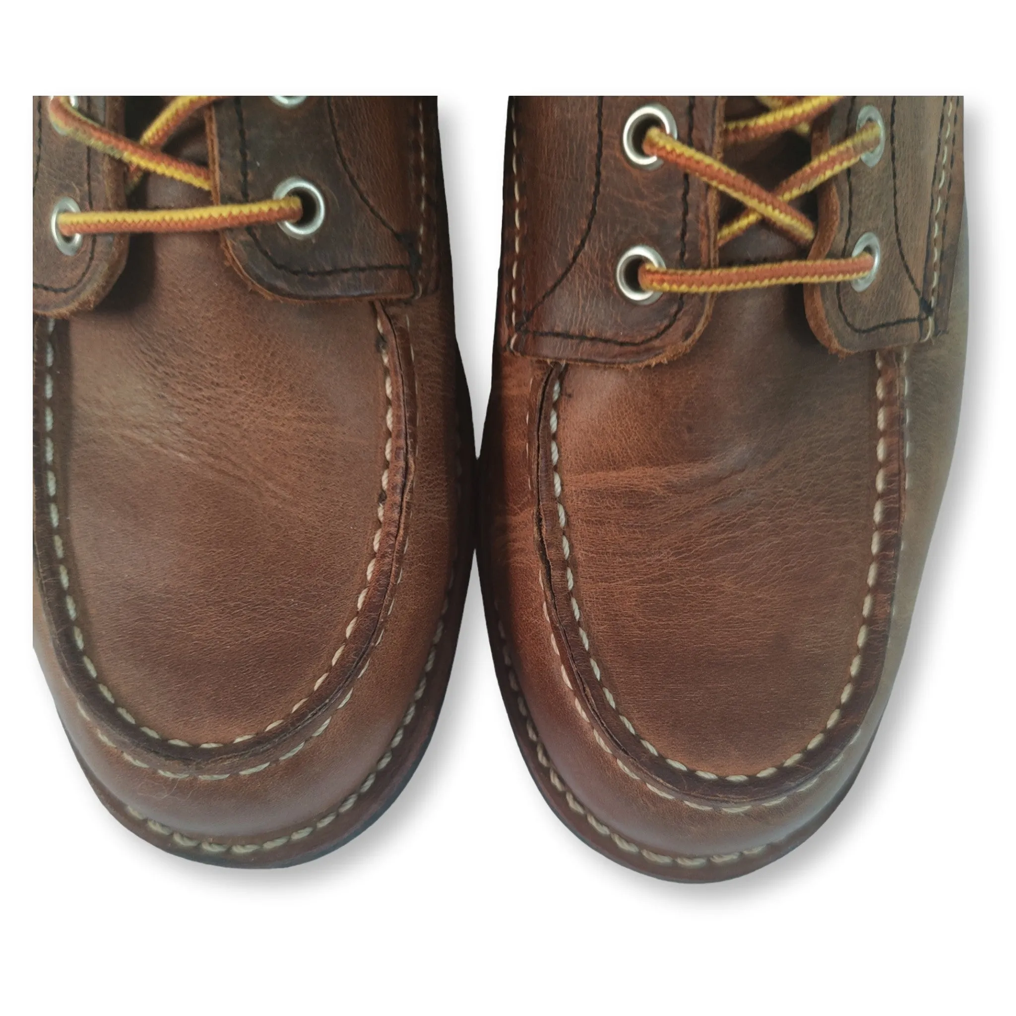 Brown Red Wing Heritage Moc Toe boots