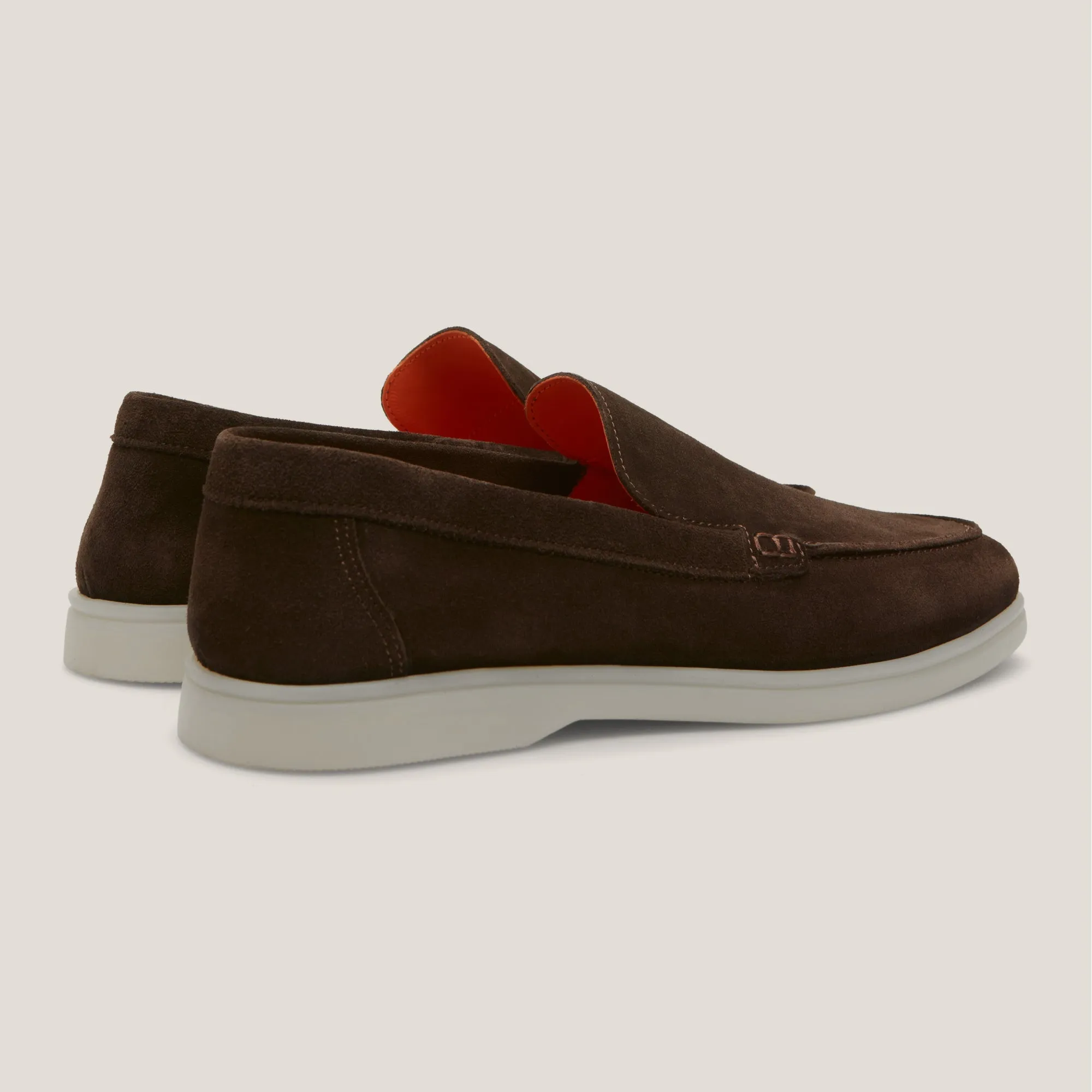 Capri Dark Brown Suede Loafers