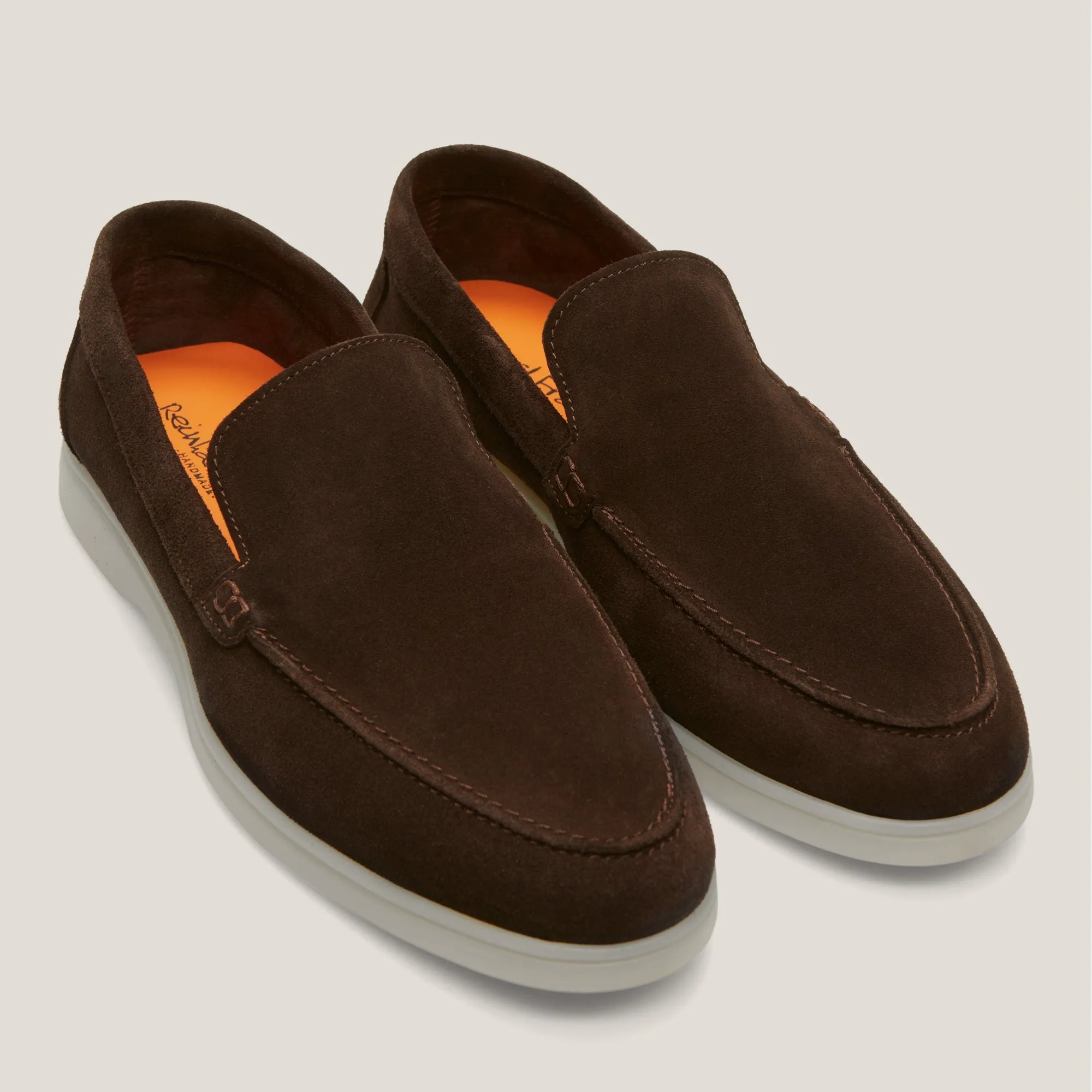 Capri Dark Brown Suede Loafers