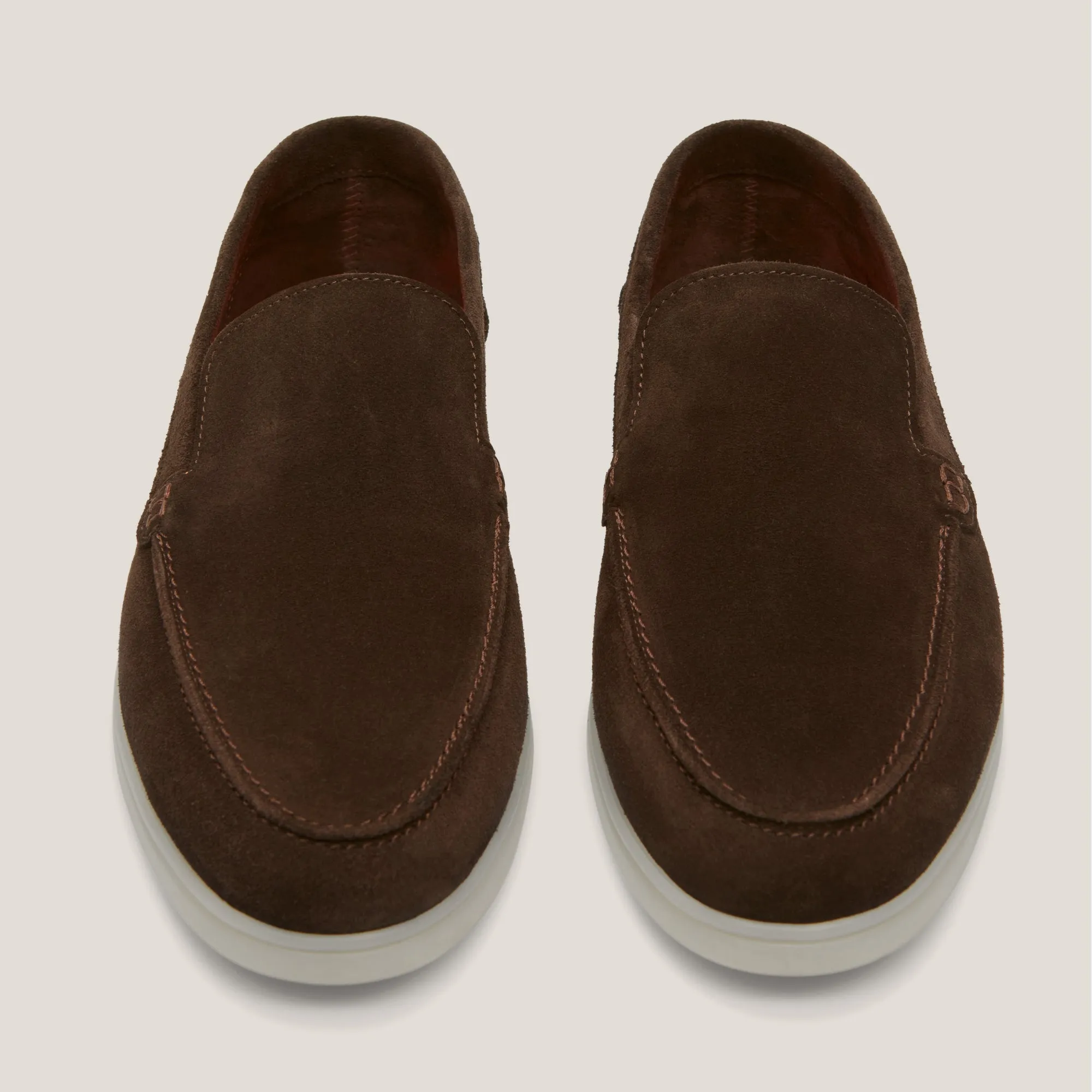 Capri Dark Brown Suede Loafers