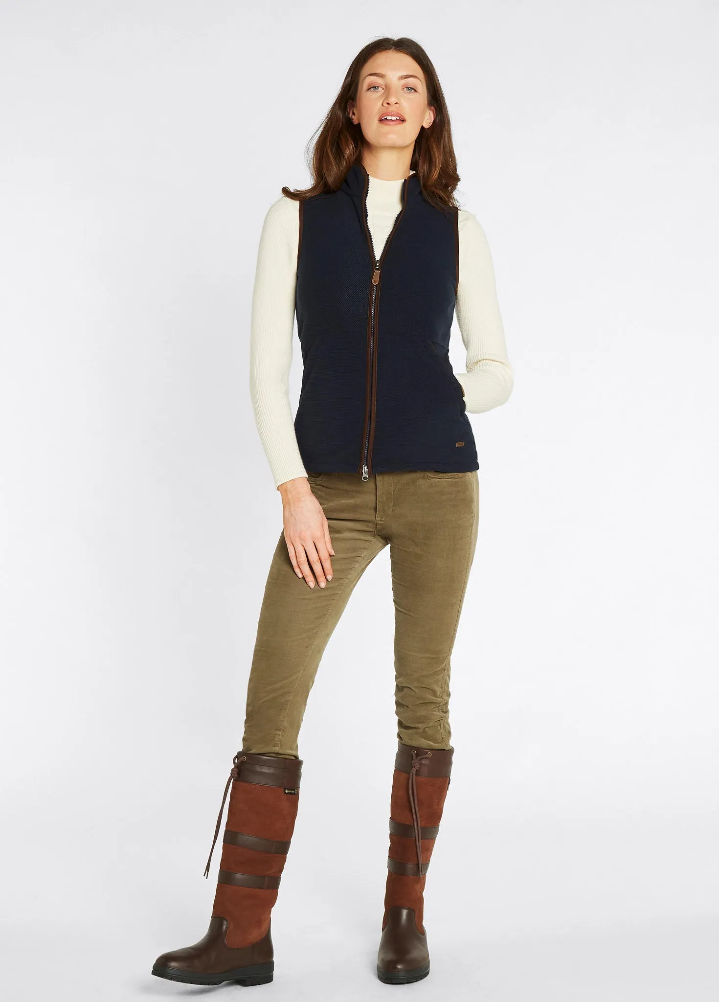 Carbury Women's Fleece Gilet - Navy