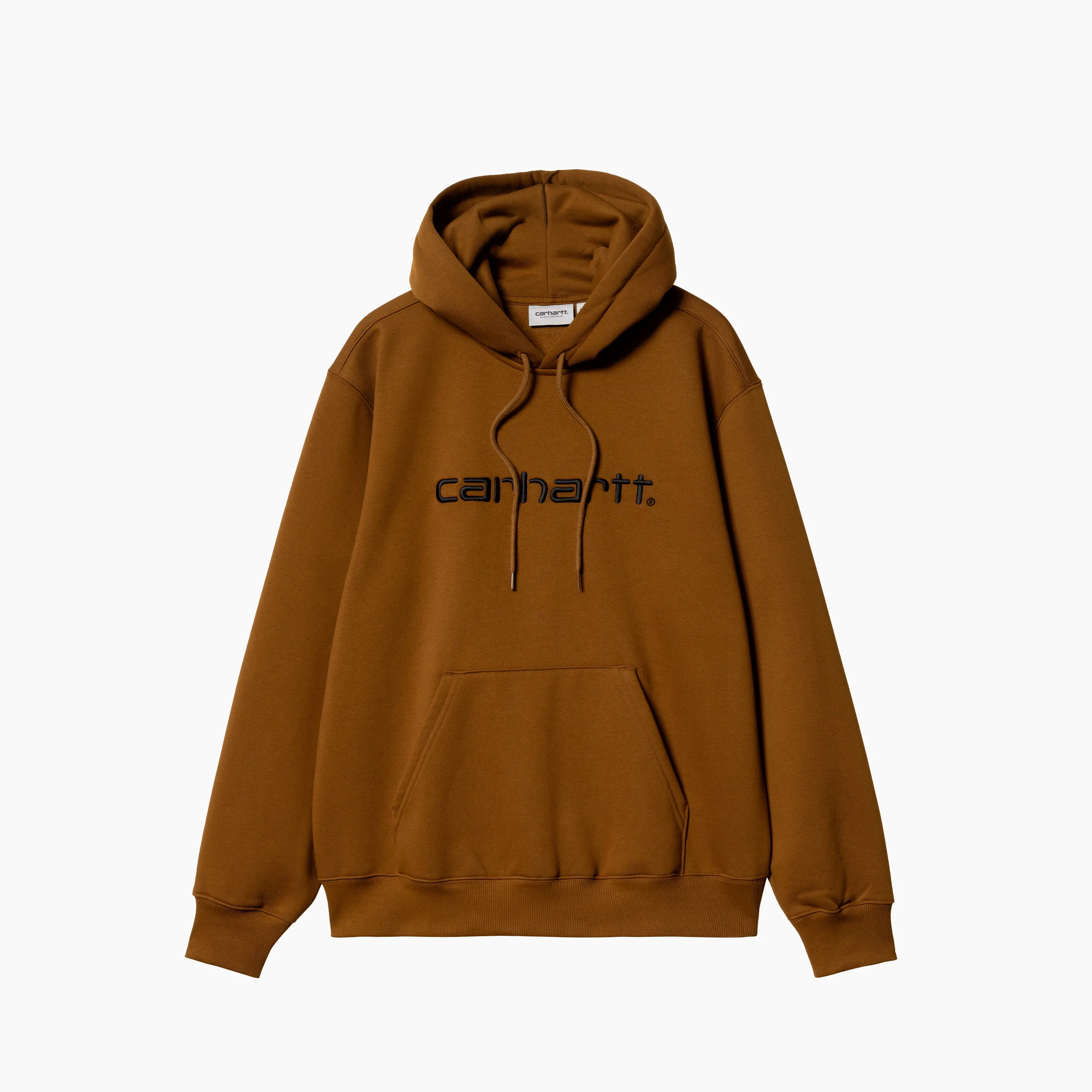 CARHARTT WIP HOODED SWEAT DEEP H BROWN & BLACK - I030547