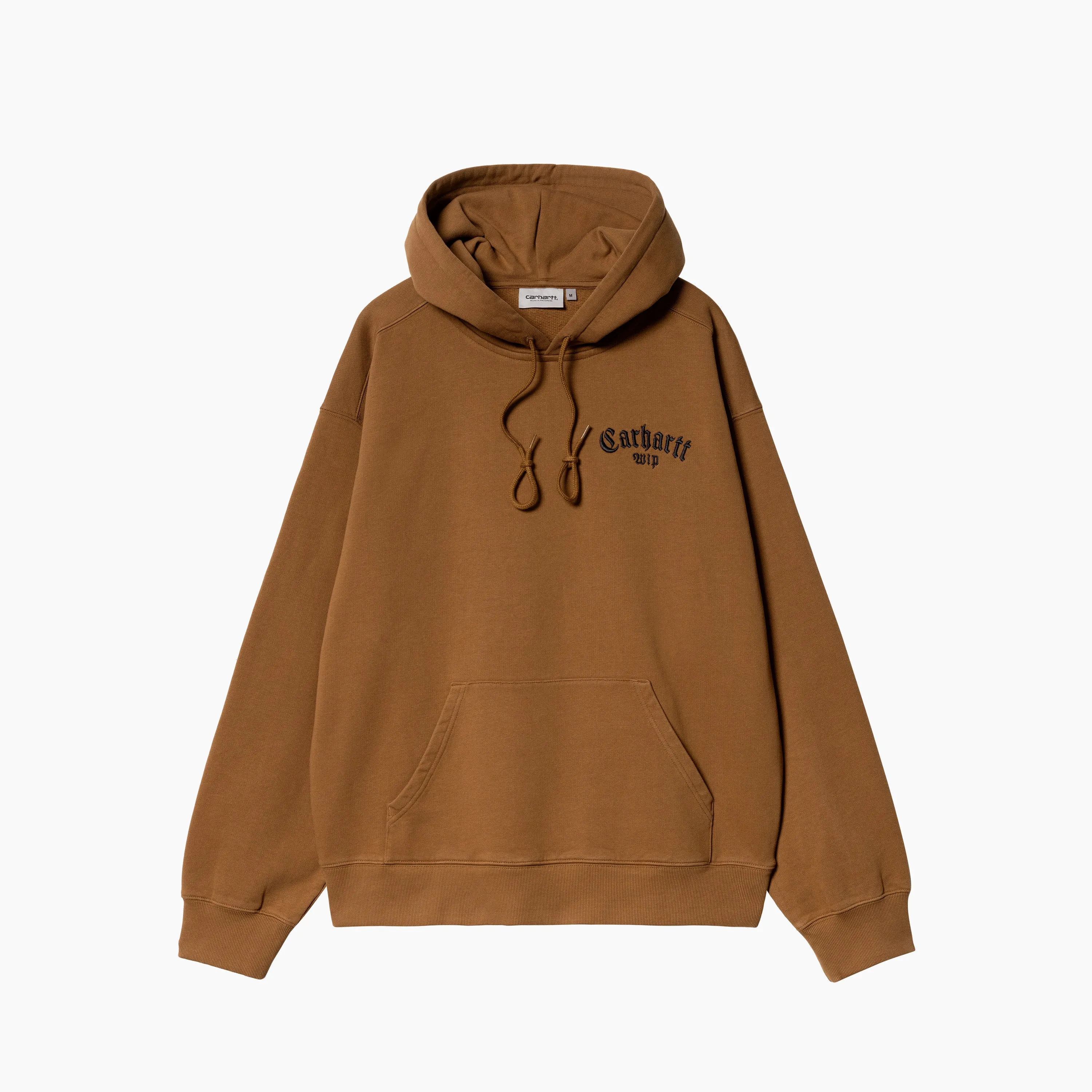 CARHARTT WIP ONYX SCRIPT HOODED SWEAT HAMILTON BROWN & BLACK - I032865