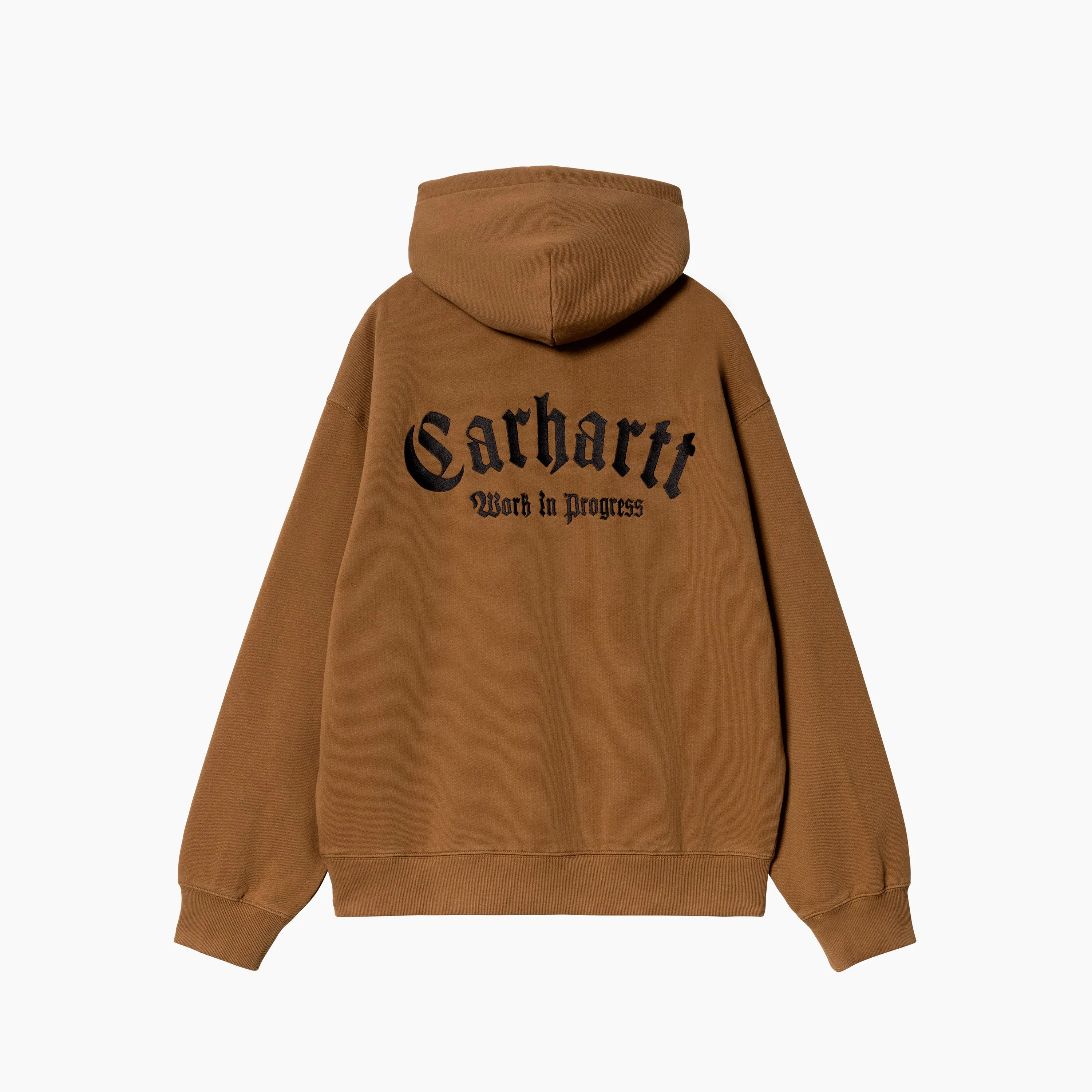 CARHARTT WIP ONYX SCRIPT HOODED SWEAT HAMILTON BROWN & BLACK - I032865