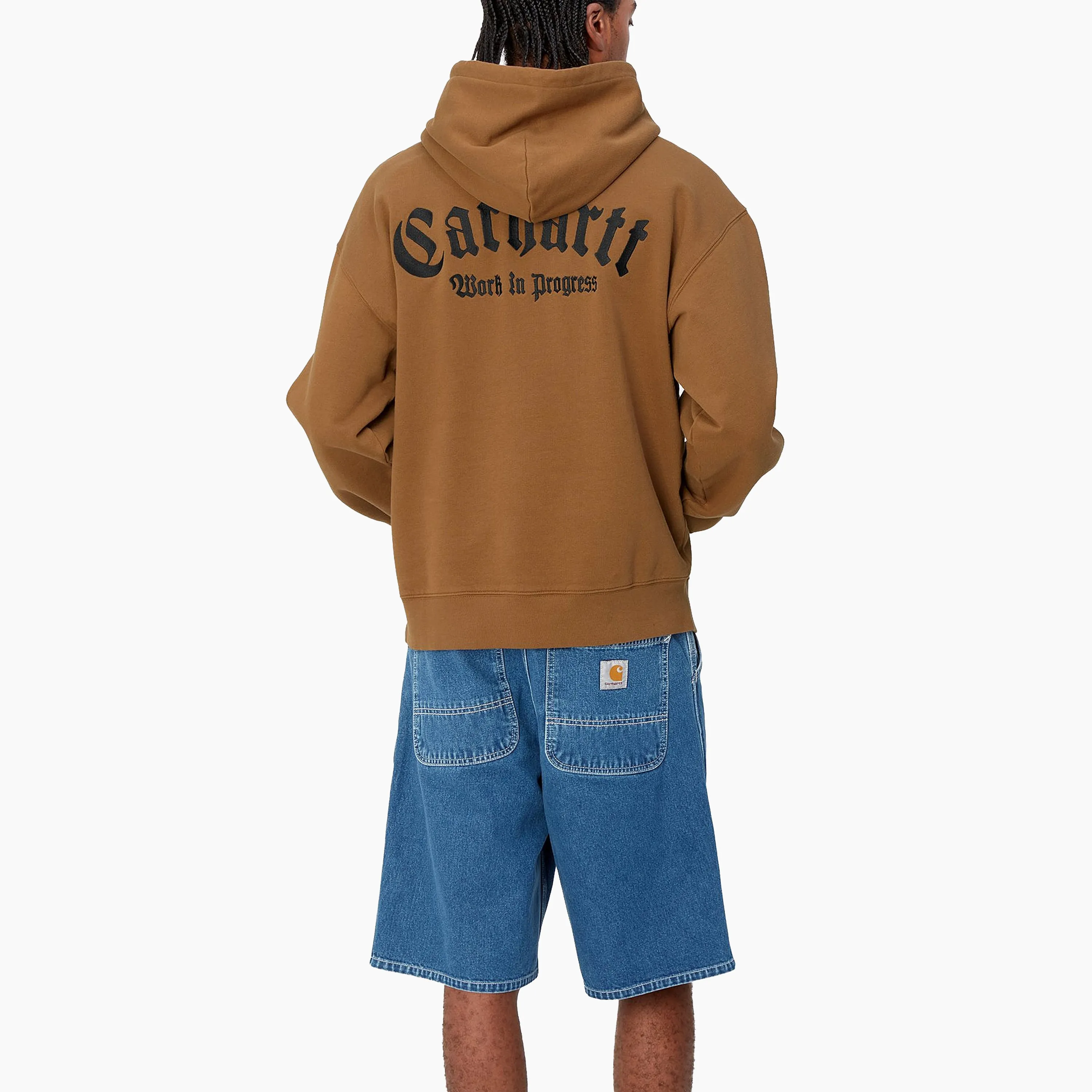 CARHARTT WIP ONYX SCRIPT HOODED SWEAT HAMILTON BROWN & BLACK - I032865