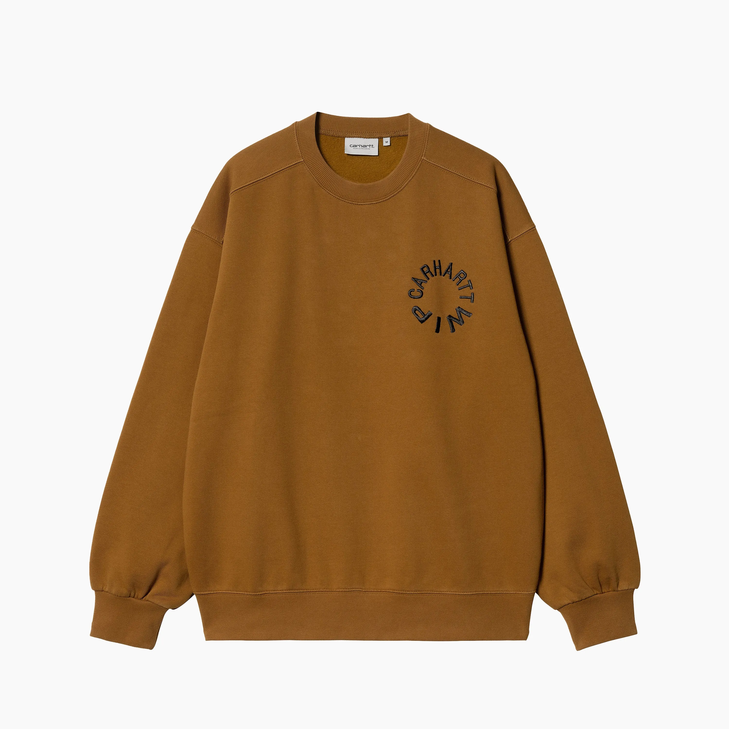 CARHARTT WIP WORK VARSITY CREW SWEAT DEEP H BROWN - I032453