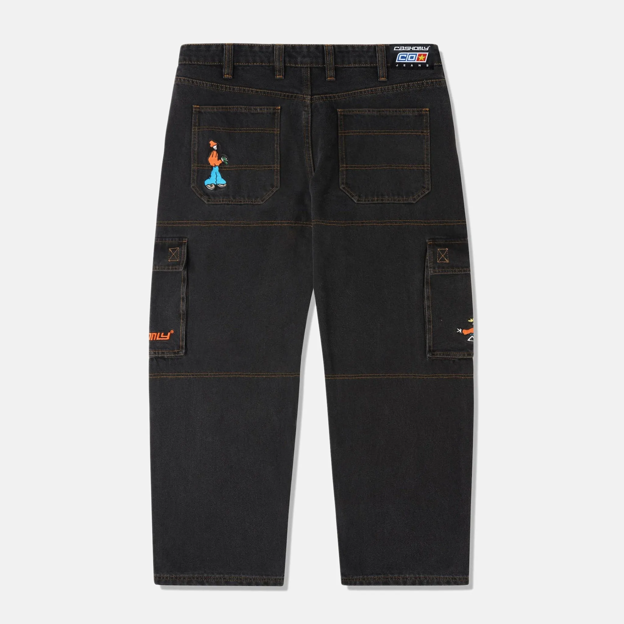 Cash Only - Aleka Denim Cargo Pants - Faded Black