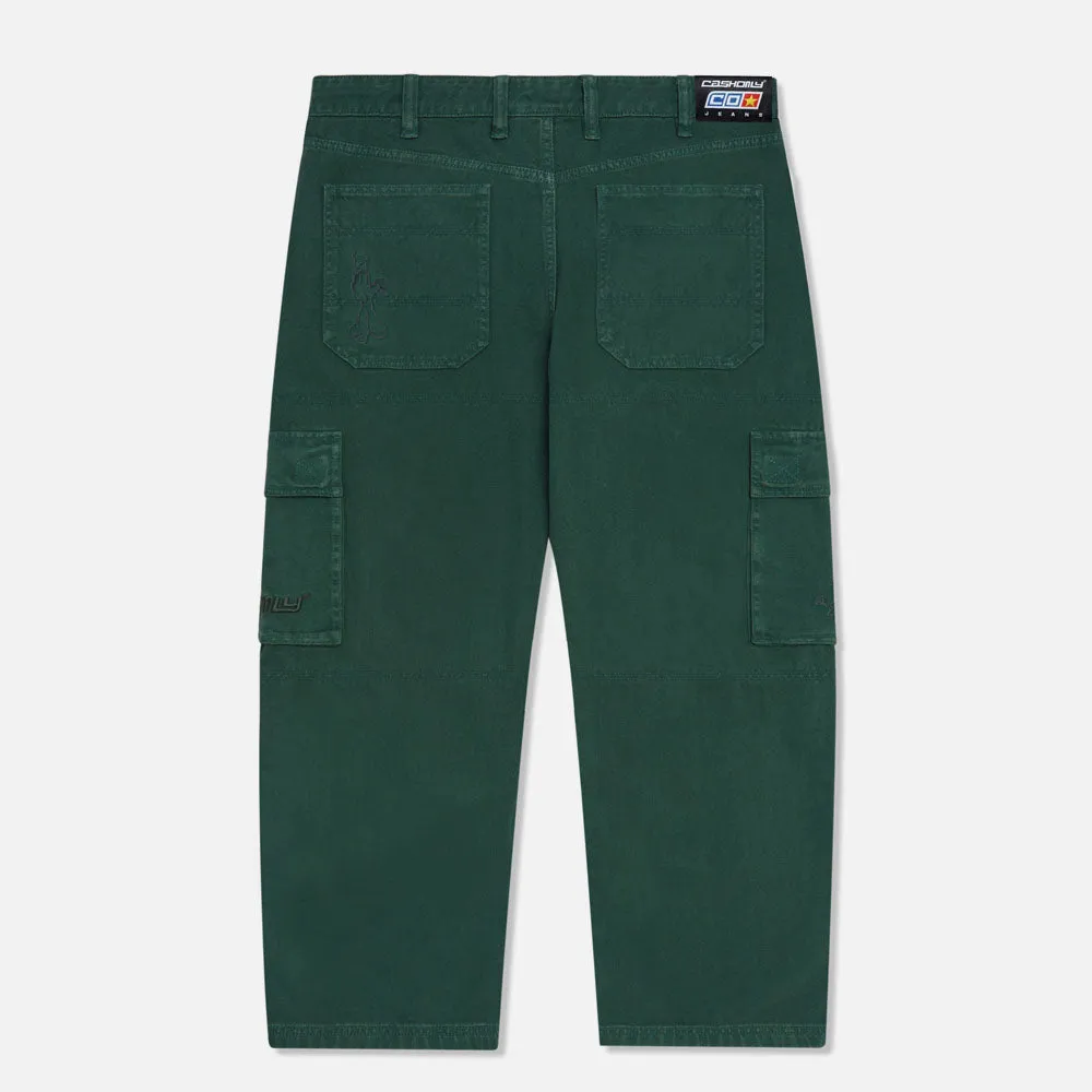 Cash Only - Aleka Denim Cargo Pants - Green