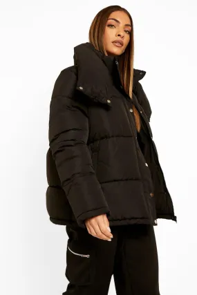 Collar Detail Puffer Jacket