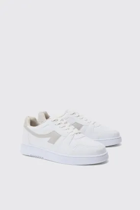 Contrast Panel Chunky Trainers In Stone